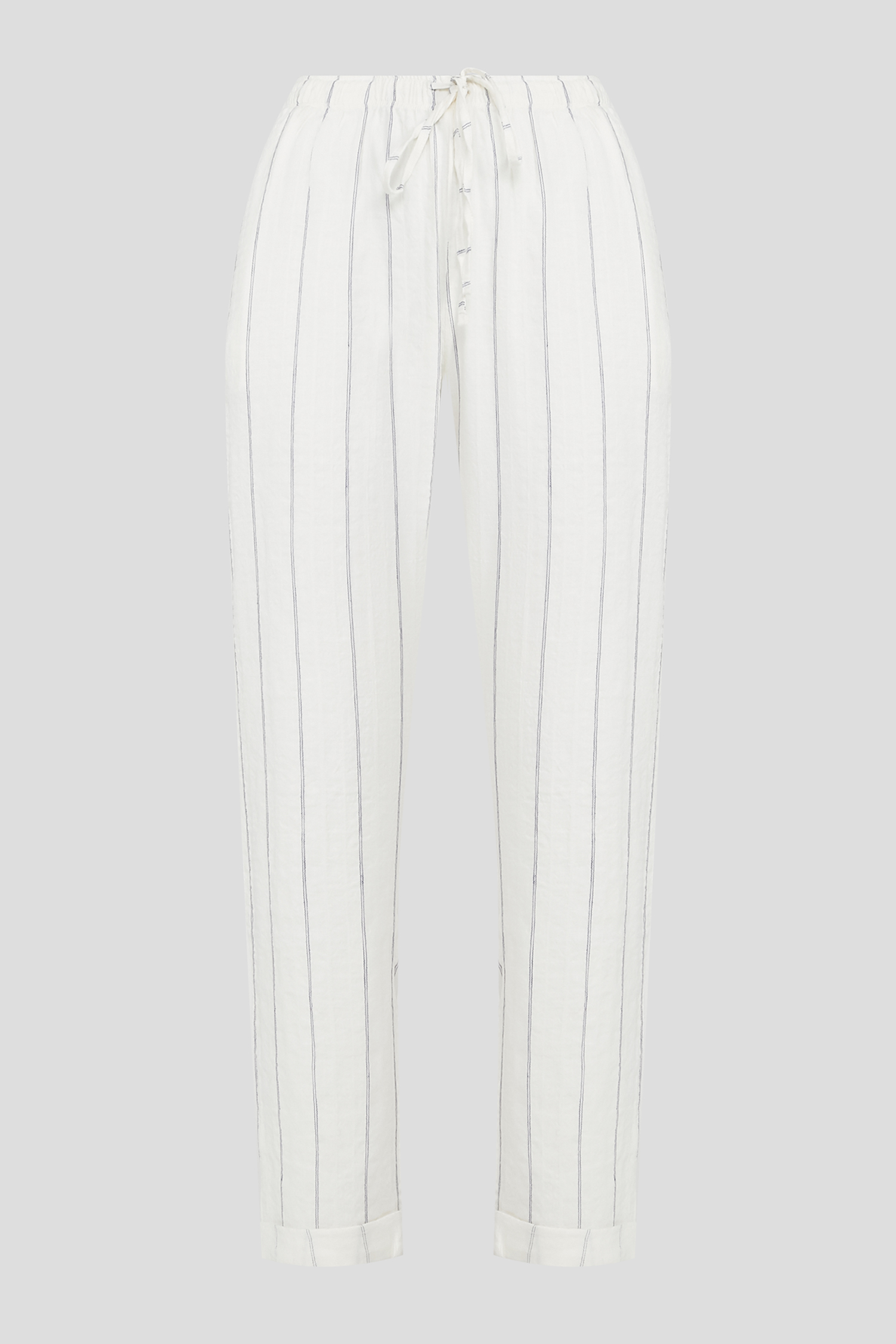 Женские белые брюки в полоску 1
