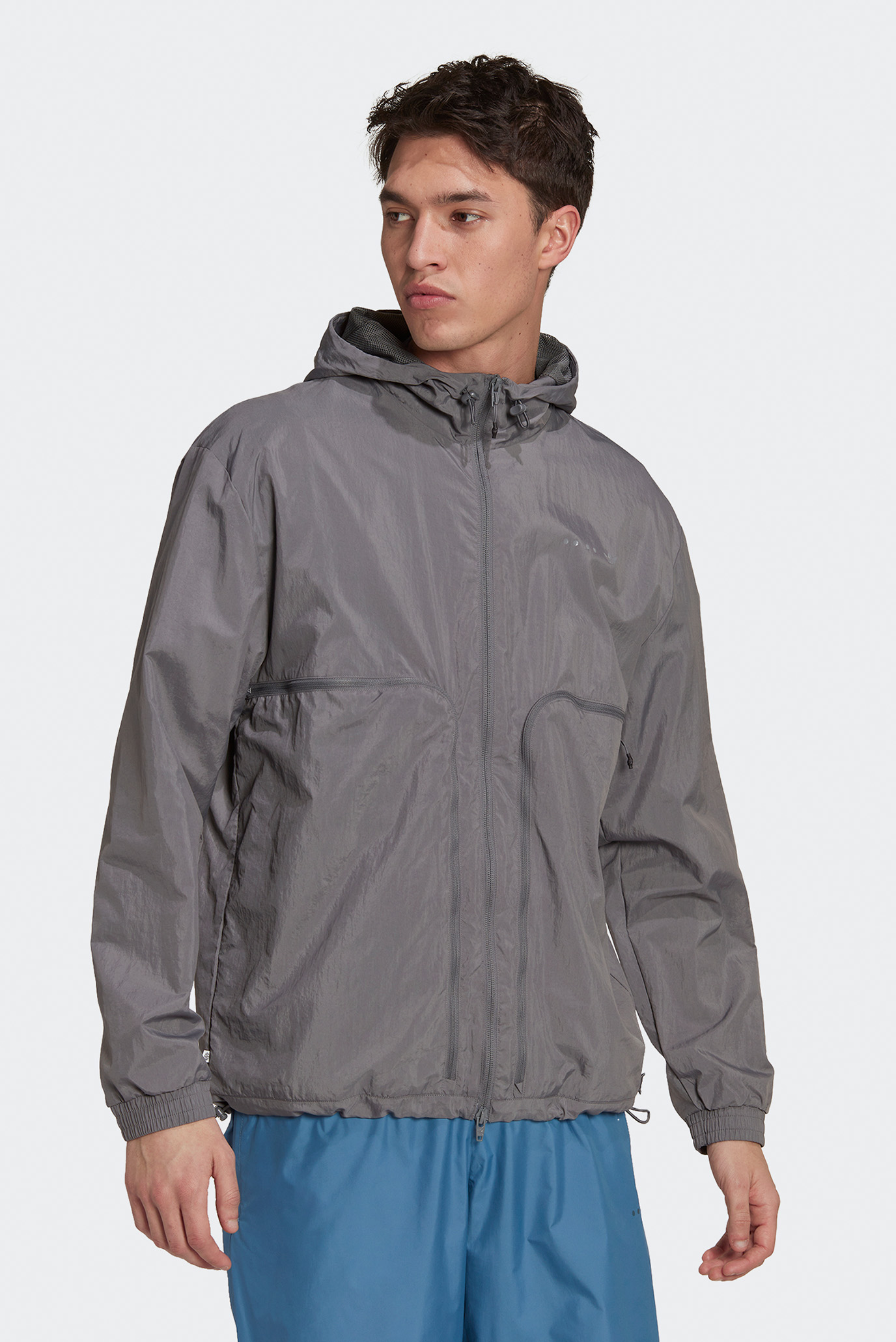 Adidas hooded windbreaker best sale