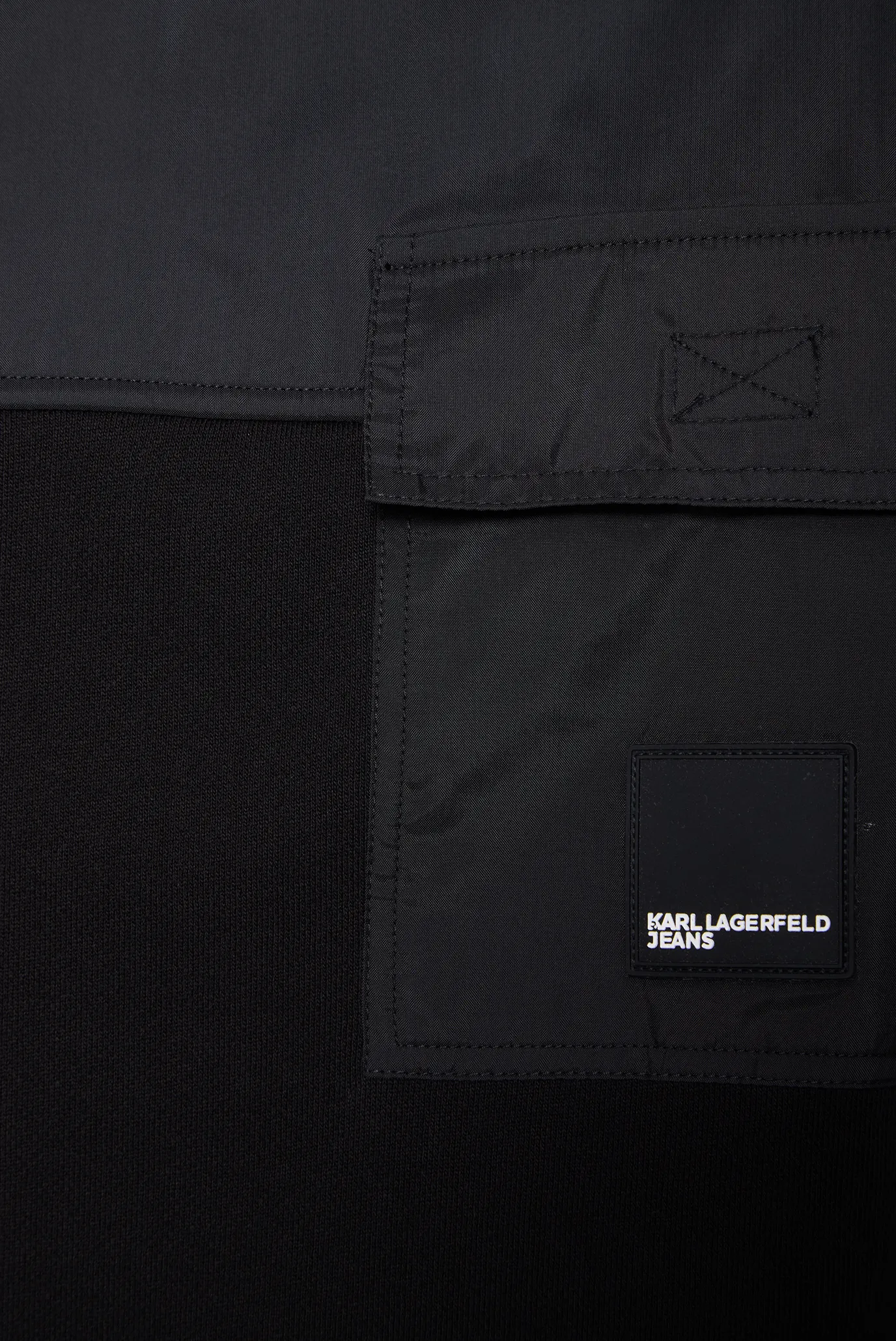 Чоловічий чорний світшот relaxed mixed sweat 3