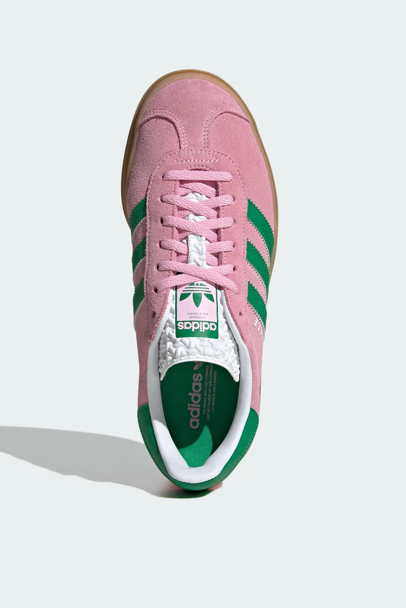 Жіночі рожеві замшеві снікерси Gazelle Bold 2