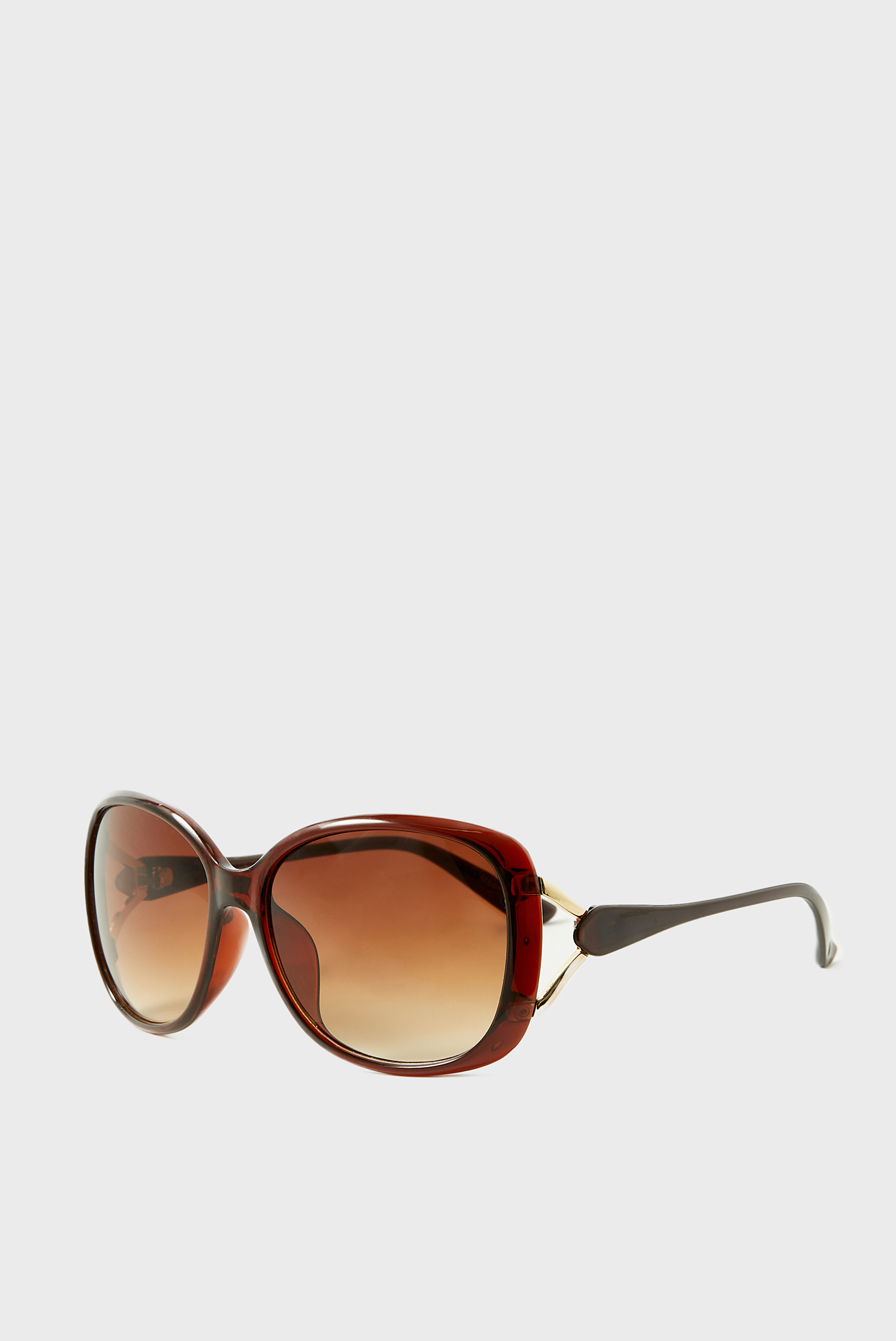 Женские коричневые солнцезащитные очки FERNE BAMBOO FLATTOP 1