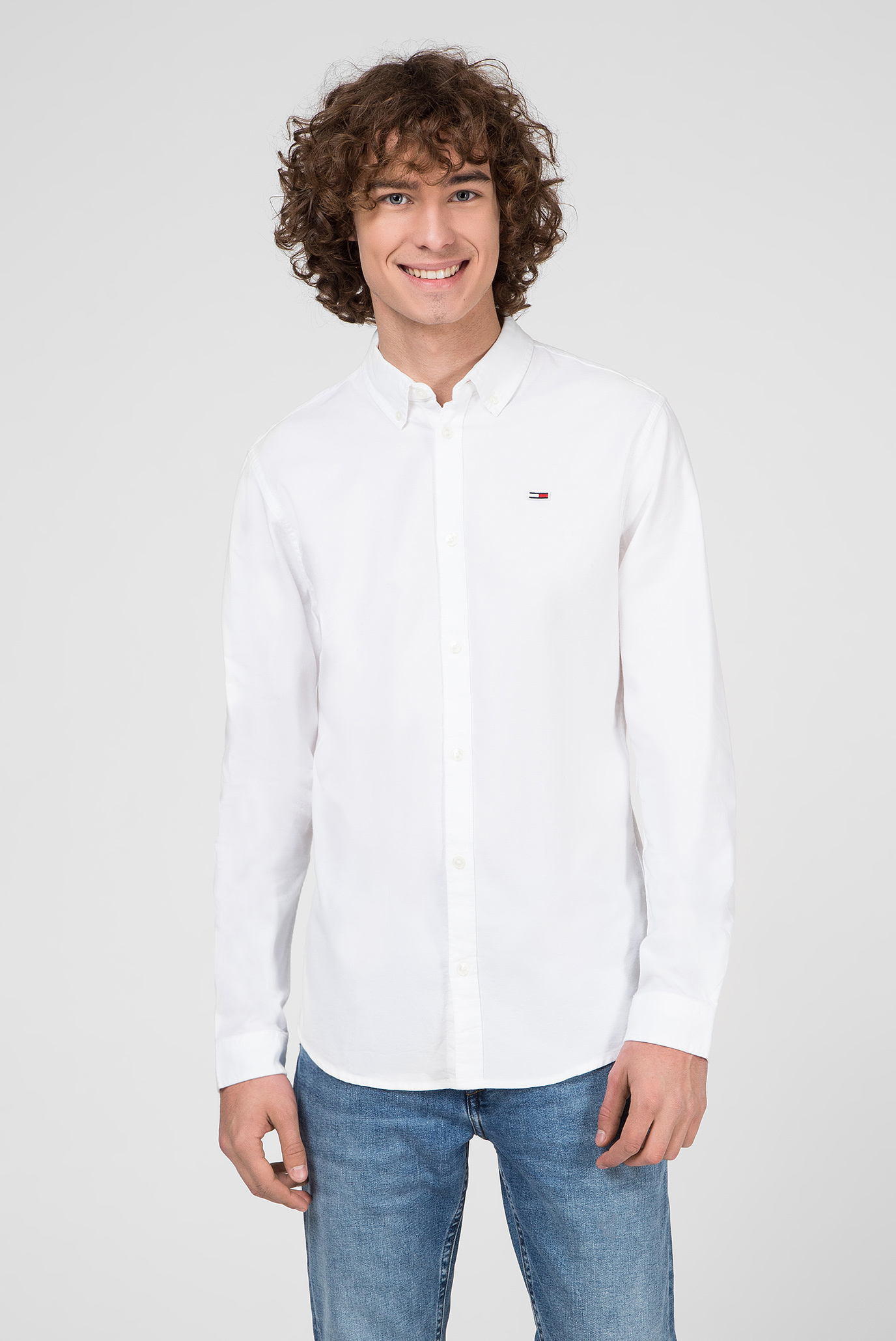 Мужская белая рубашка TJM STRETCH OXFORD 1