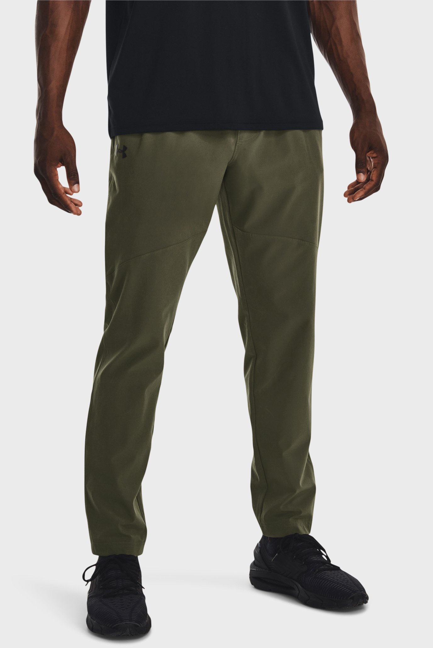 Чоловічі оливкові спортивні штани UA STRETCH WOVEN PANT 1