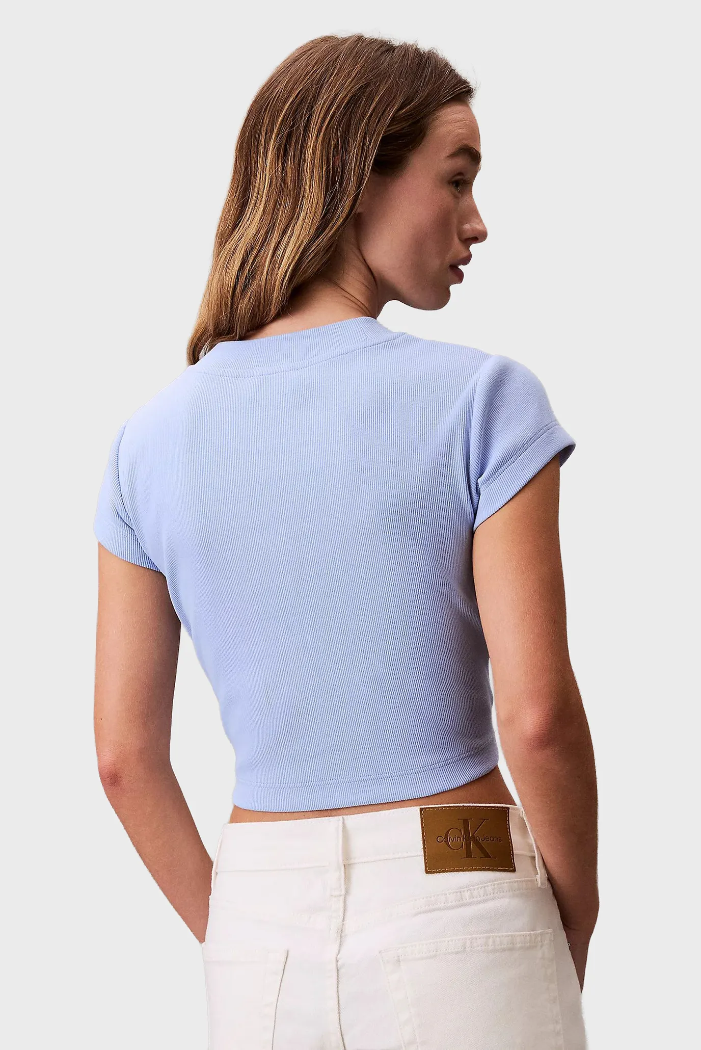 Женский голубой топ A- MONOGRAM BABY 3