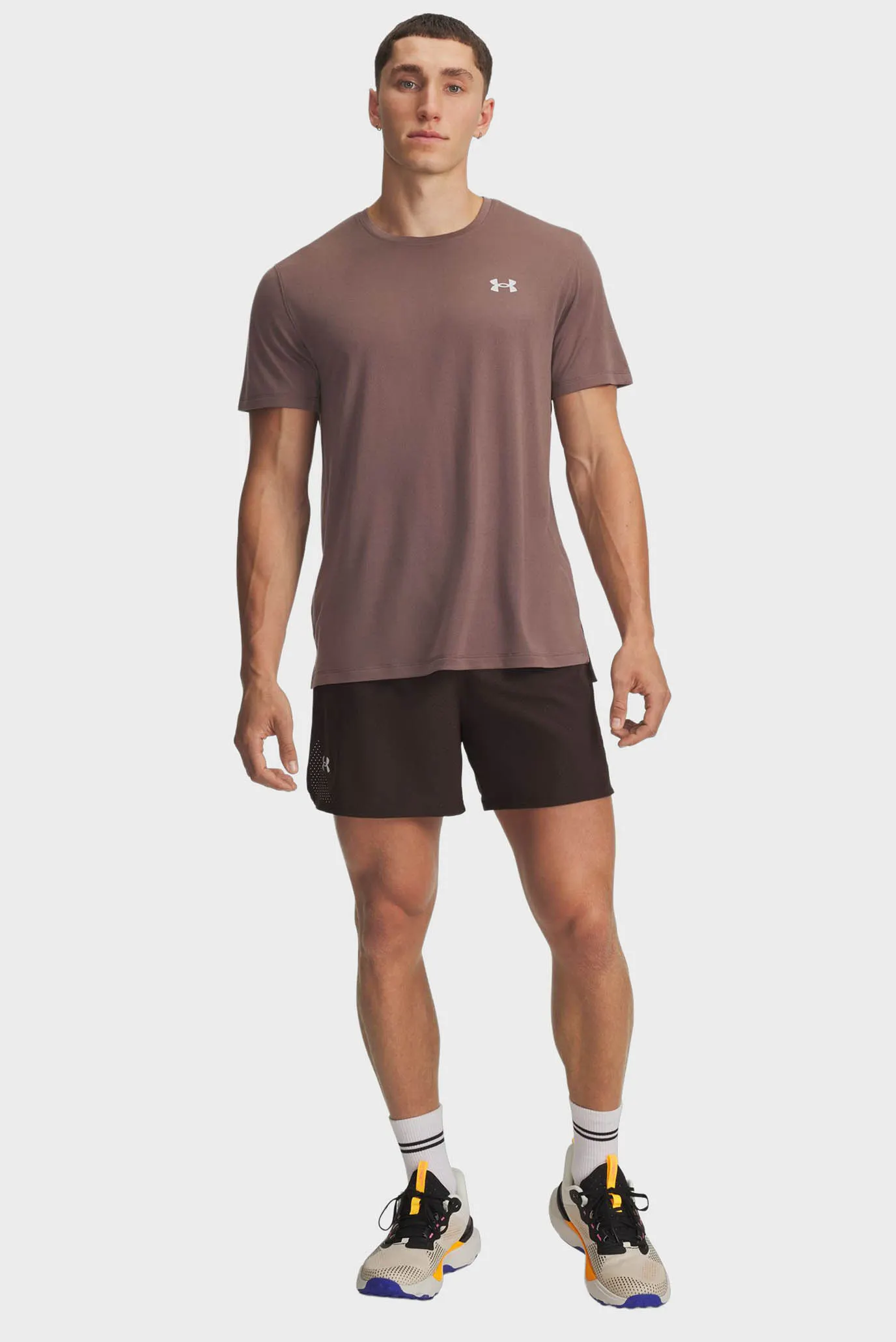 Мужские темно-коричневые шорты UA TRAIL RUN LAUNCH SHORTS 2