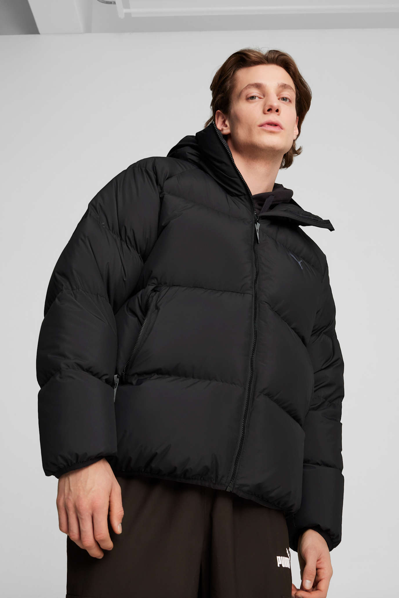 Чоловічий чорний пуховик Down Puffer Jacket Men 1