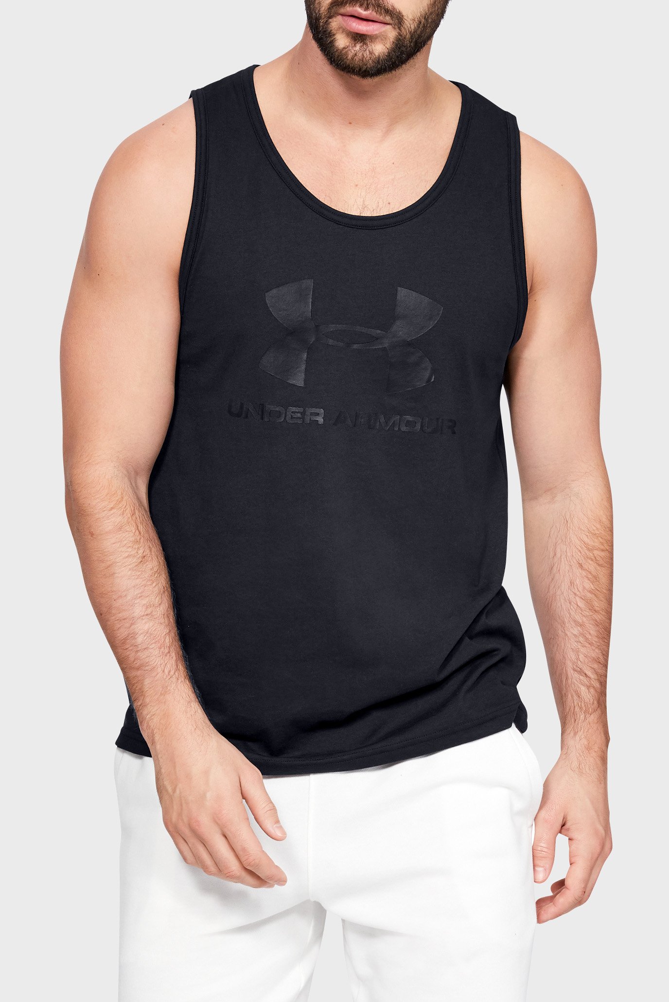 Чоловіча чорна майка SPORTSTYLE LOGO TANK 1