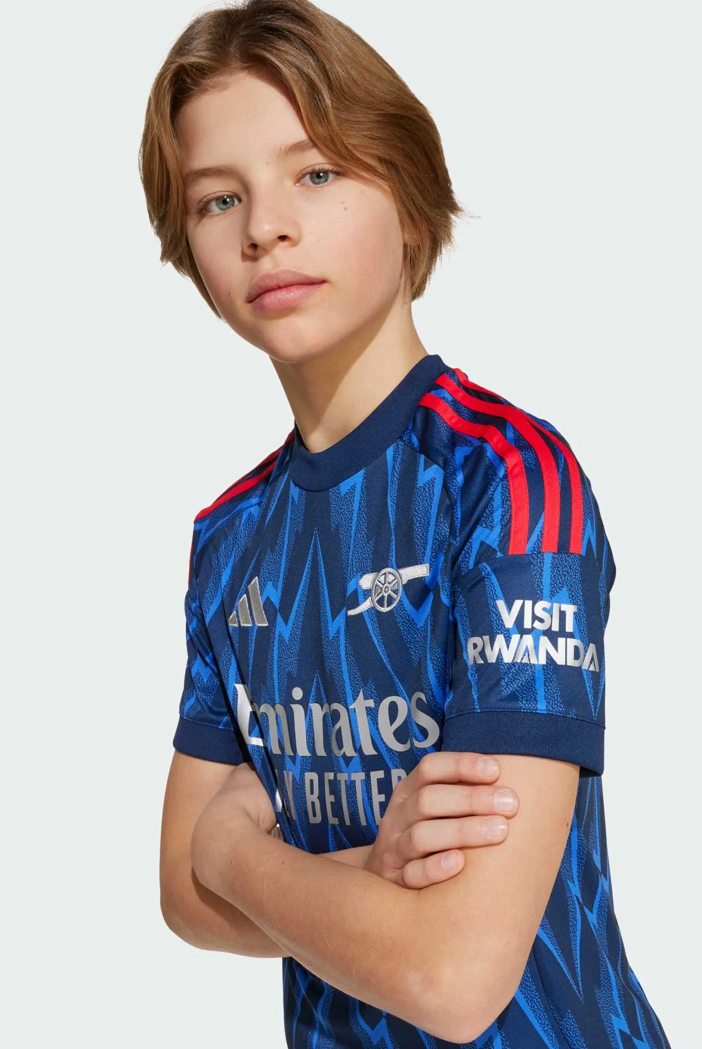 Детская синяя футболка с узором Arsenal 25/26 Away Kids 6