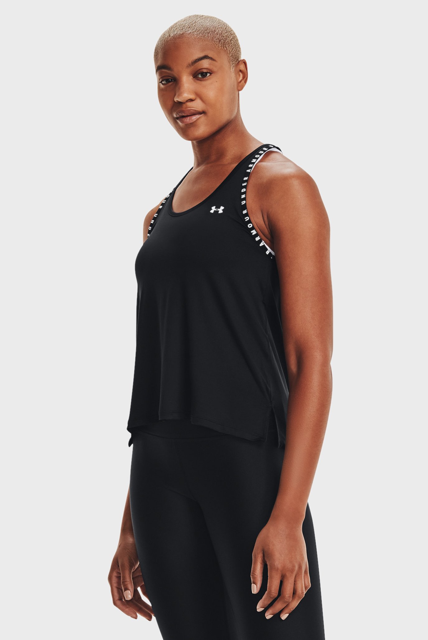 Женская черная майка UA Knockout Tank Черный XS Under Armour 1351596-001 Женская черная майка UA Knockout Tank Черный XS Under Armour 1351596-001