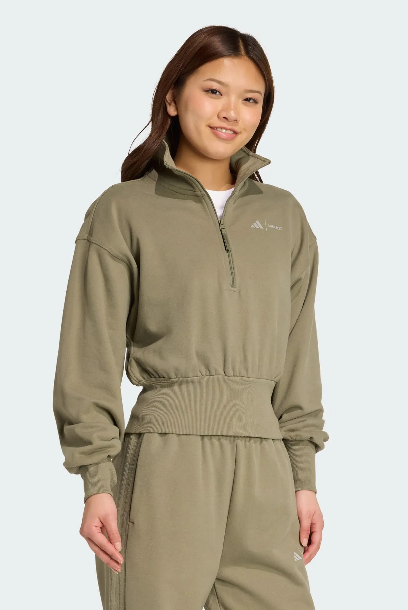 Женская оливковая спортивная кофта adidas x MOON BOOT adidas