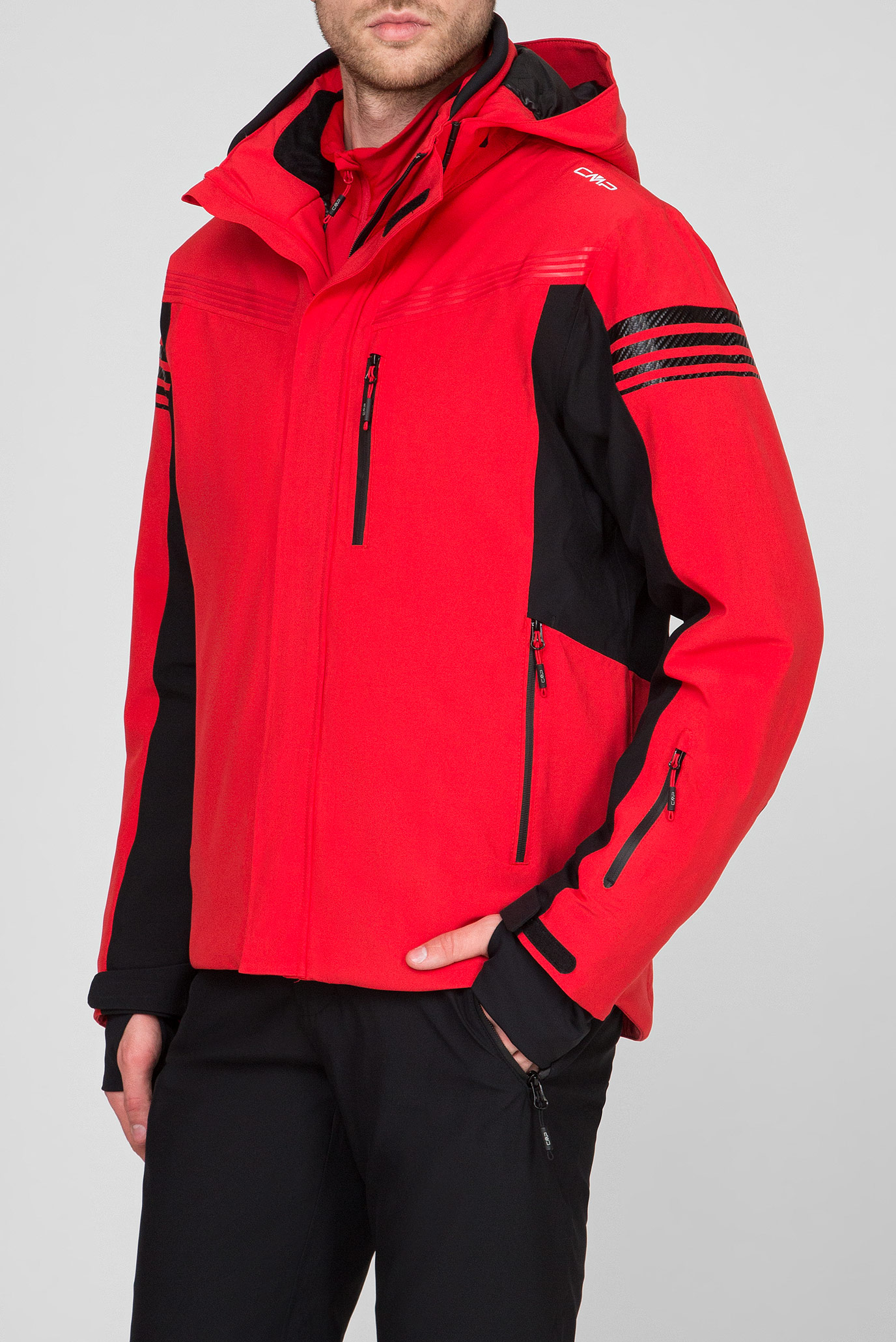 Мужская красная лыжная куртка 1
