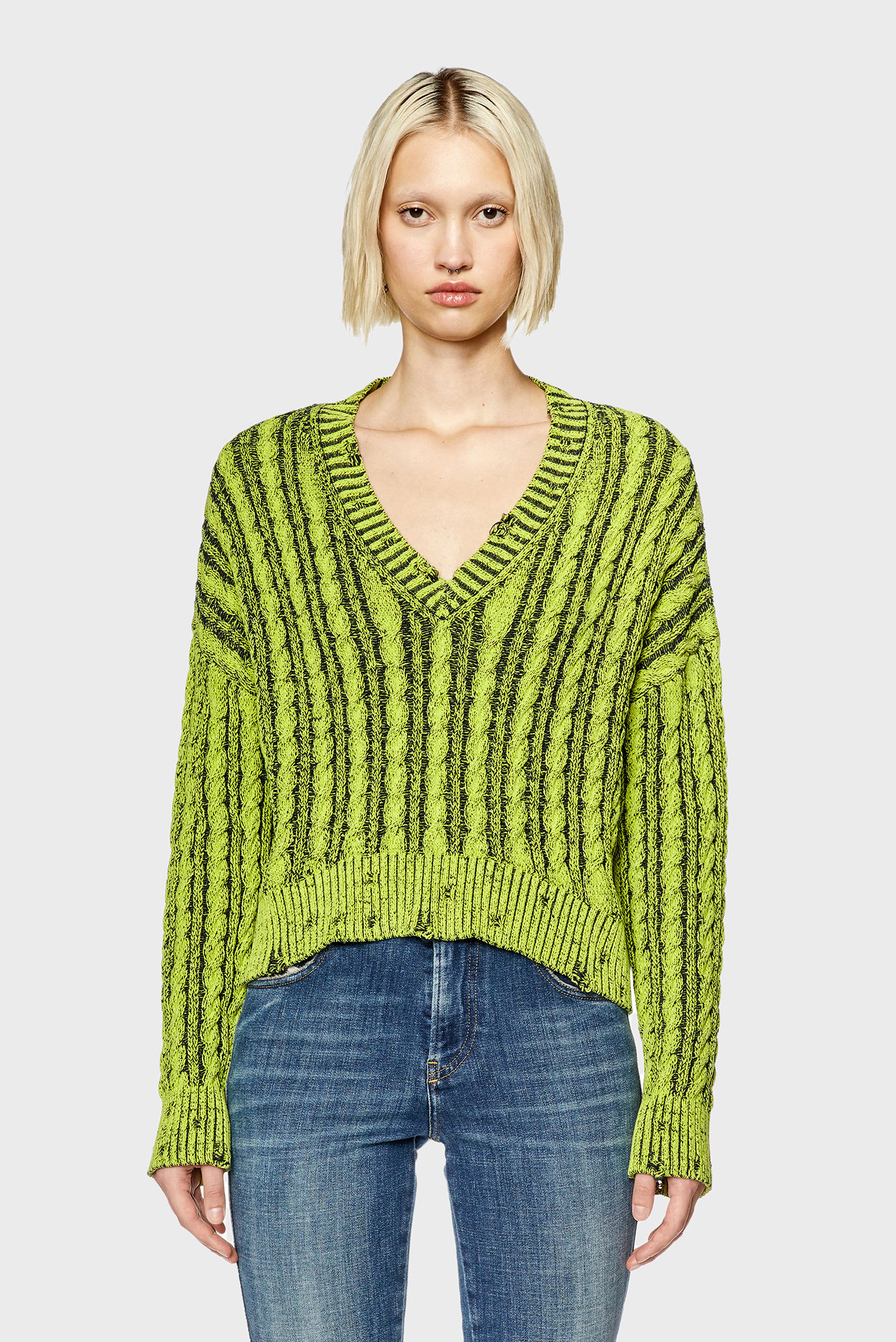 Жіночий салатовий светр M-OXIA KNITWEAR 1