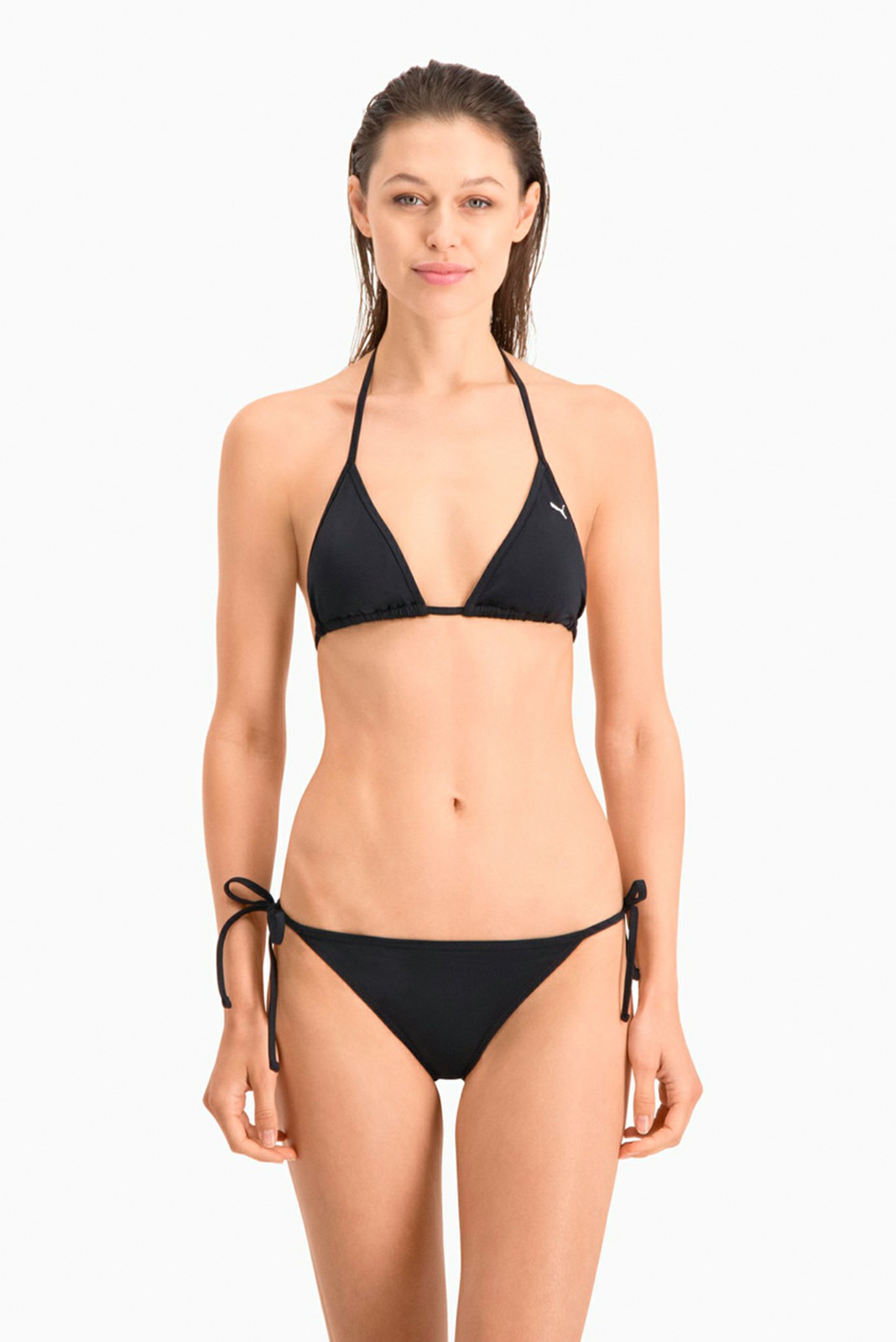 Женские черные трусики от купальника PUMA Swim Women Side Tie Bikini Bottom 1