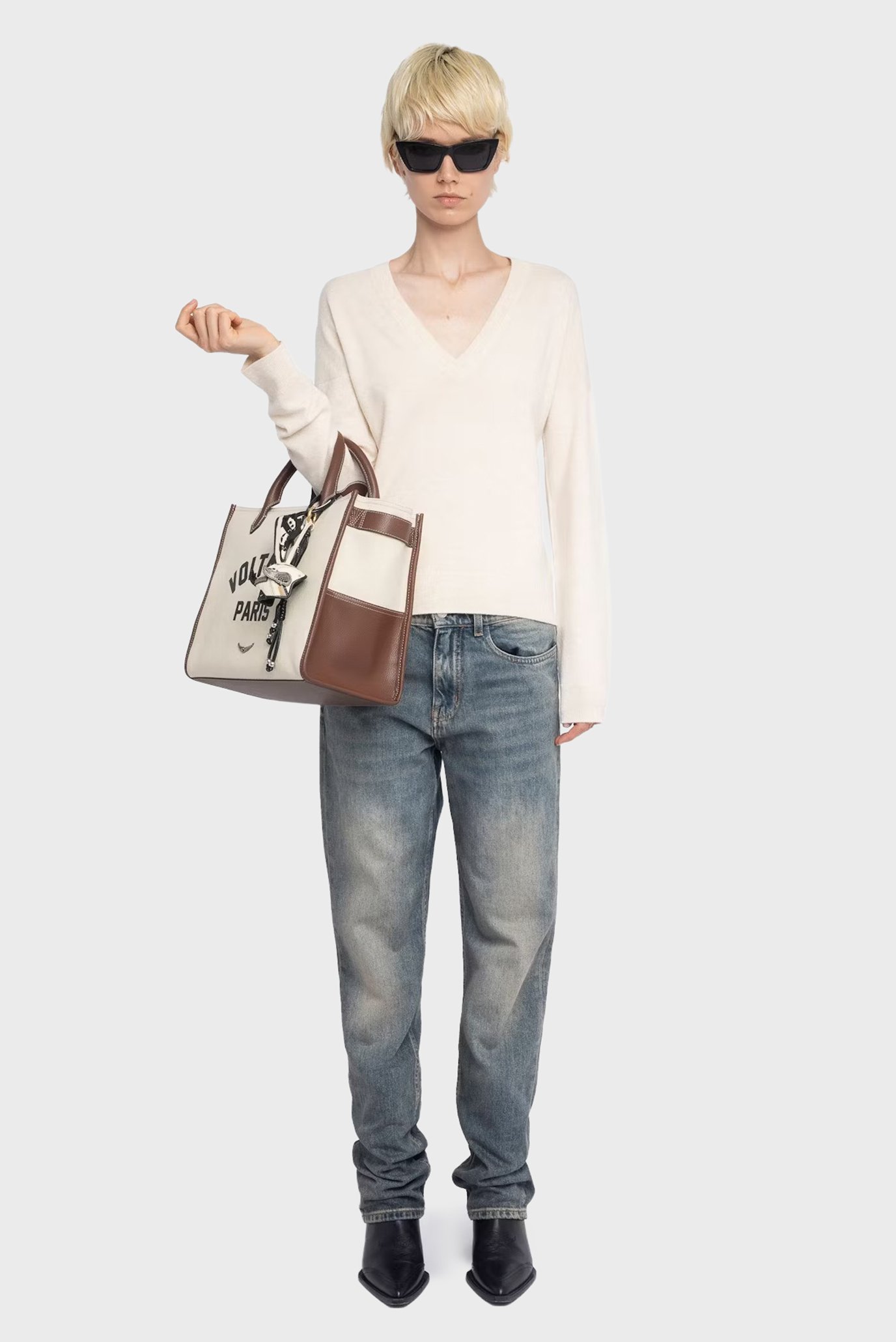 Женский белый шерстяной пуловер Vivi Белый L ZADIG&VOLTAIRE KWSW02816_ECRU Женский белый шерстяной пуловер Vivi Белый L ZADIG&VOLTAIRE KWSW02816_ECRU