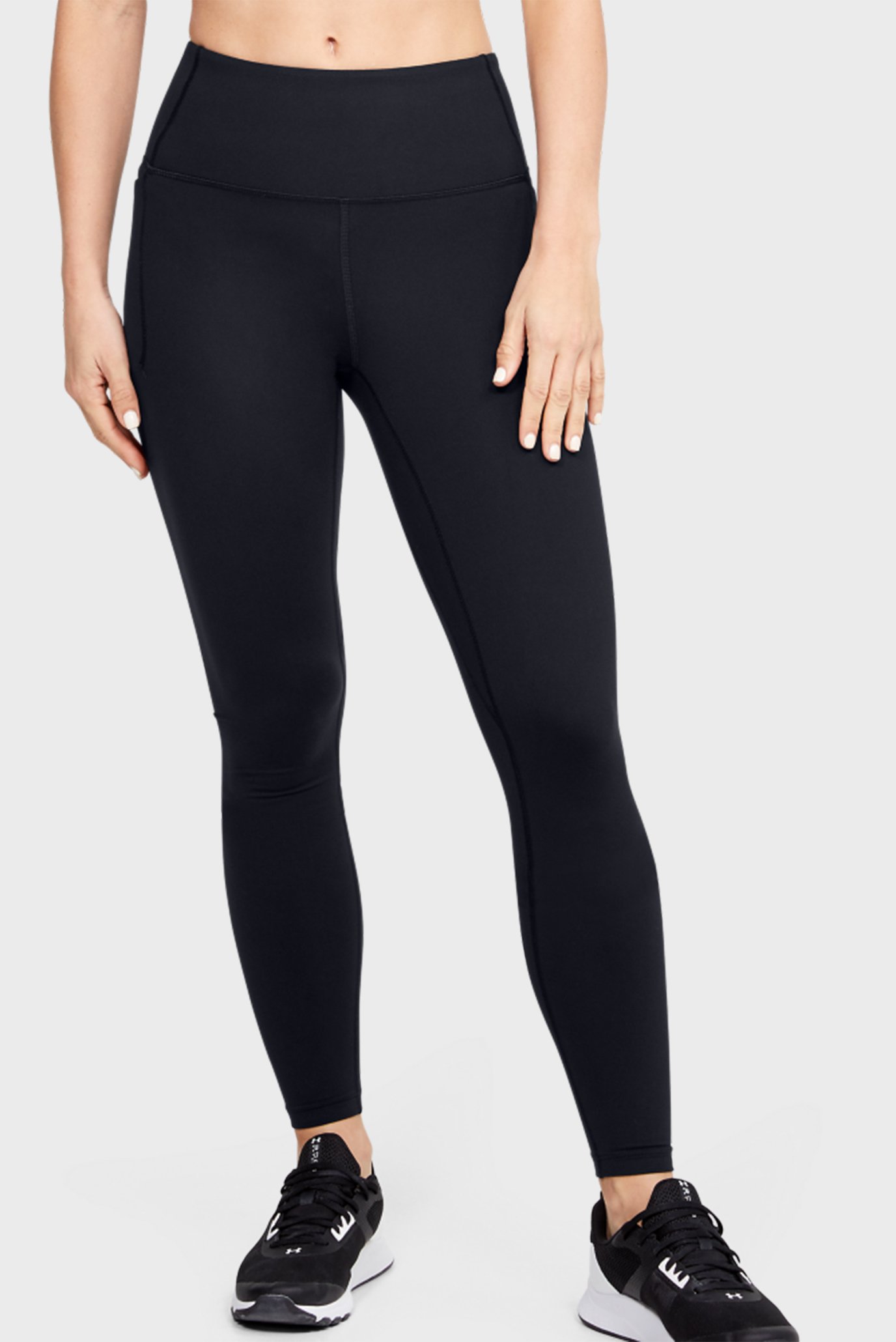 Женские черные тайтсы UA Meridian Leggings 1