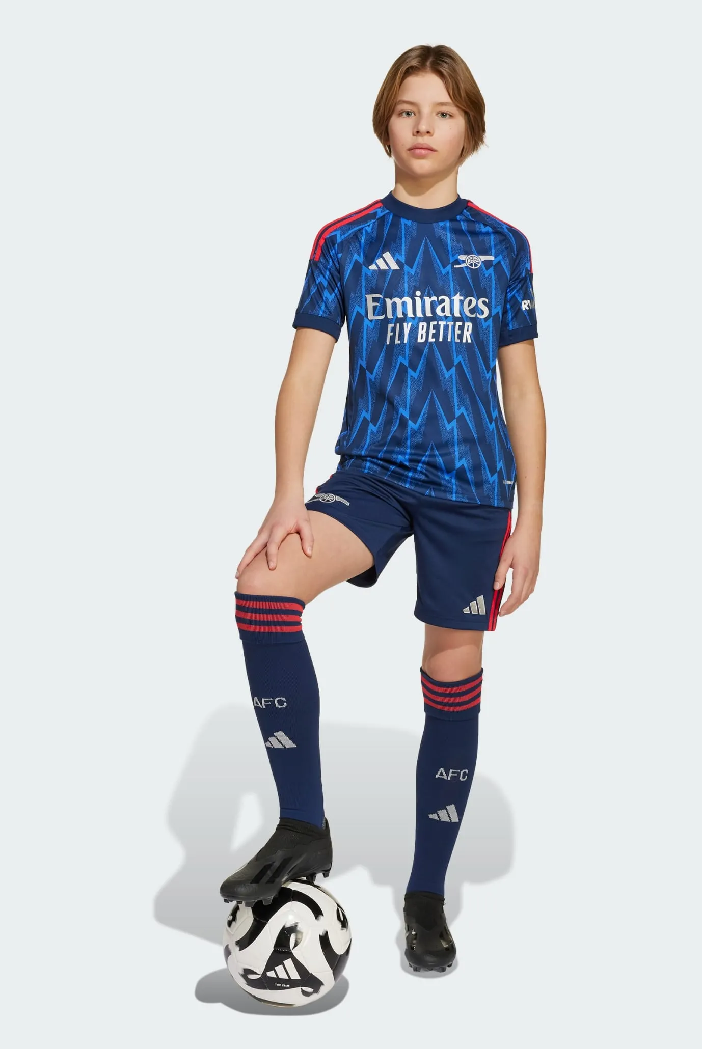 Детская синяя футболка с узором Arsenal 25/26 Away Kids 3