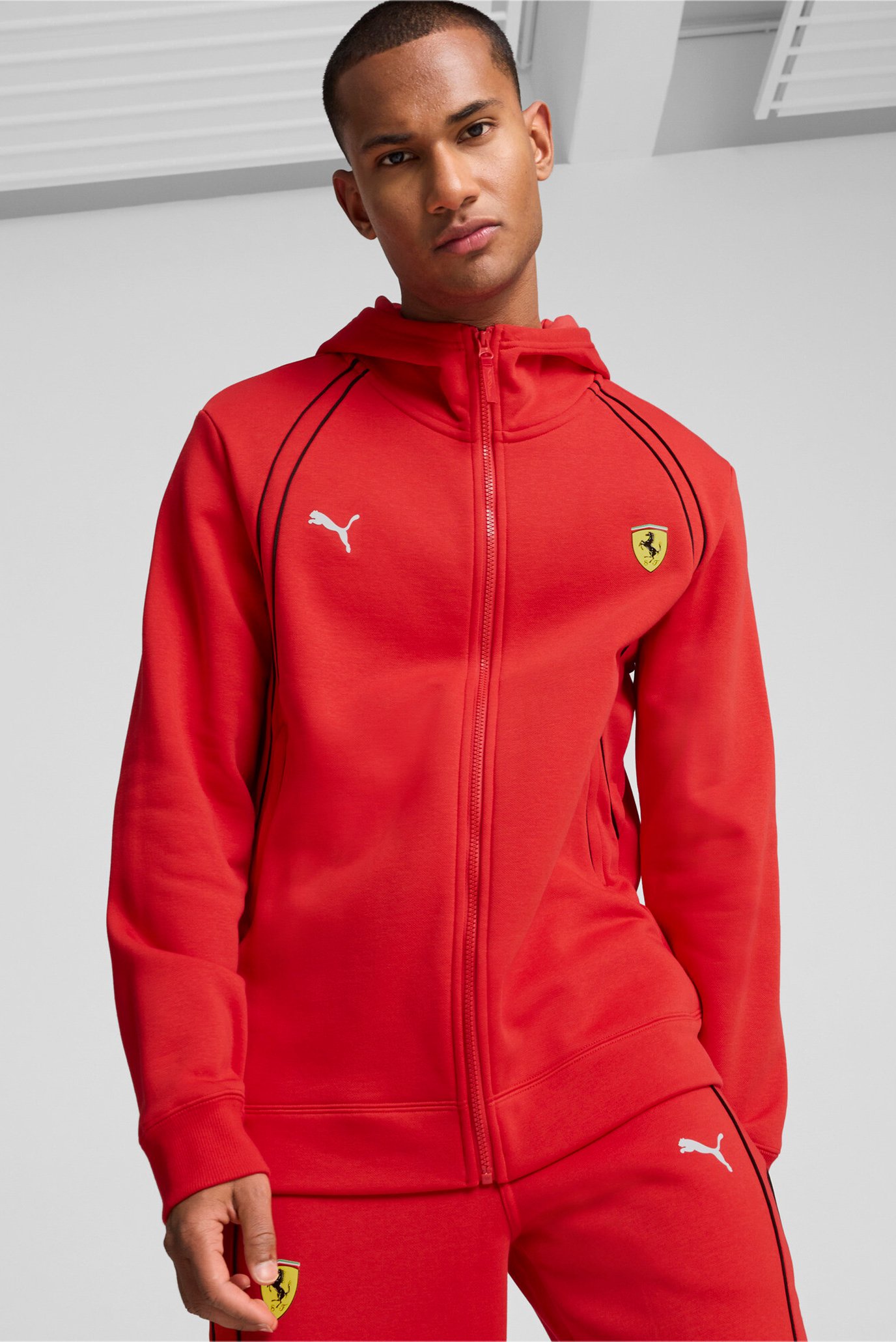 Мужское красное худи Scuderia Ferrari Race Hoodie Men 1