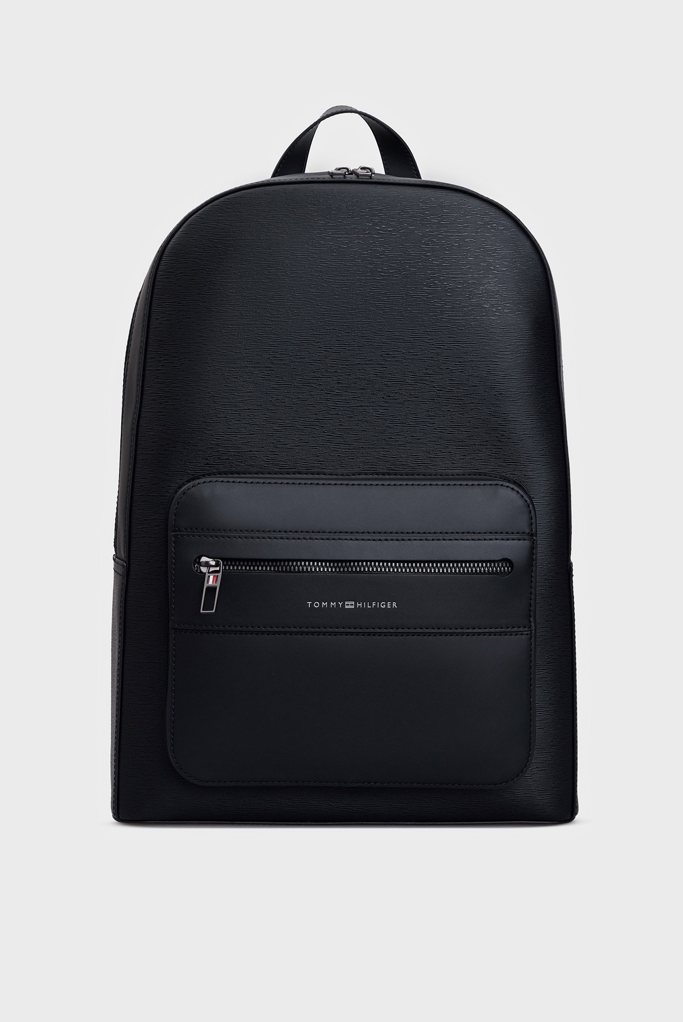 Чоловічий чорний шкіряний рюкзак TH BUSINESS LEATHER BACKPACK 1