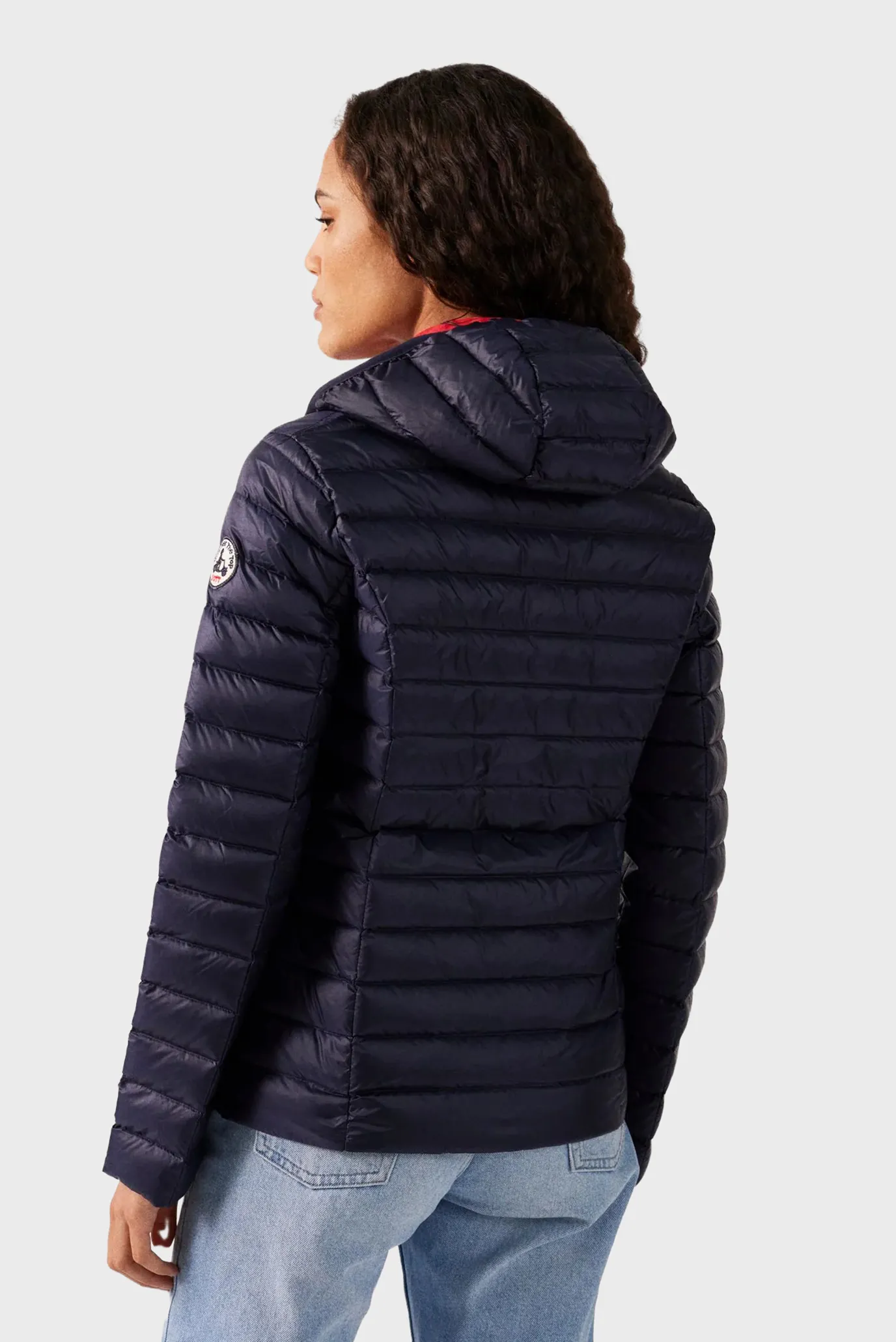 Жіночий темно-синій пуховик 4