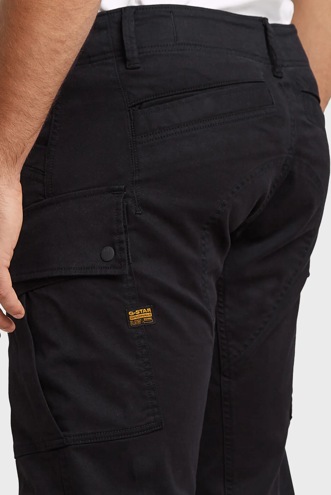 Чоловічі чорні карго 3D Regular Straight 5