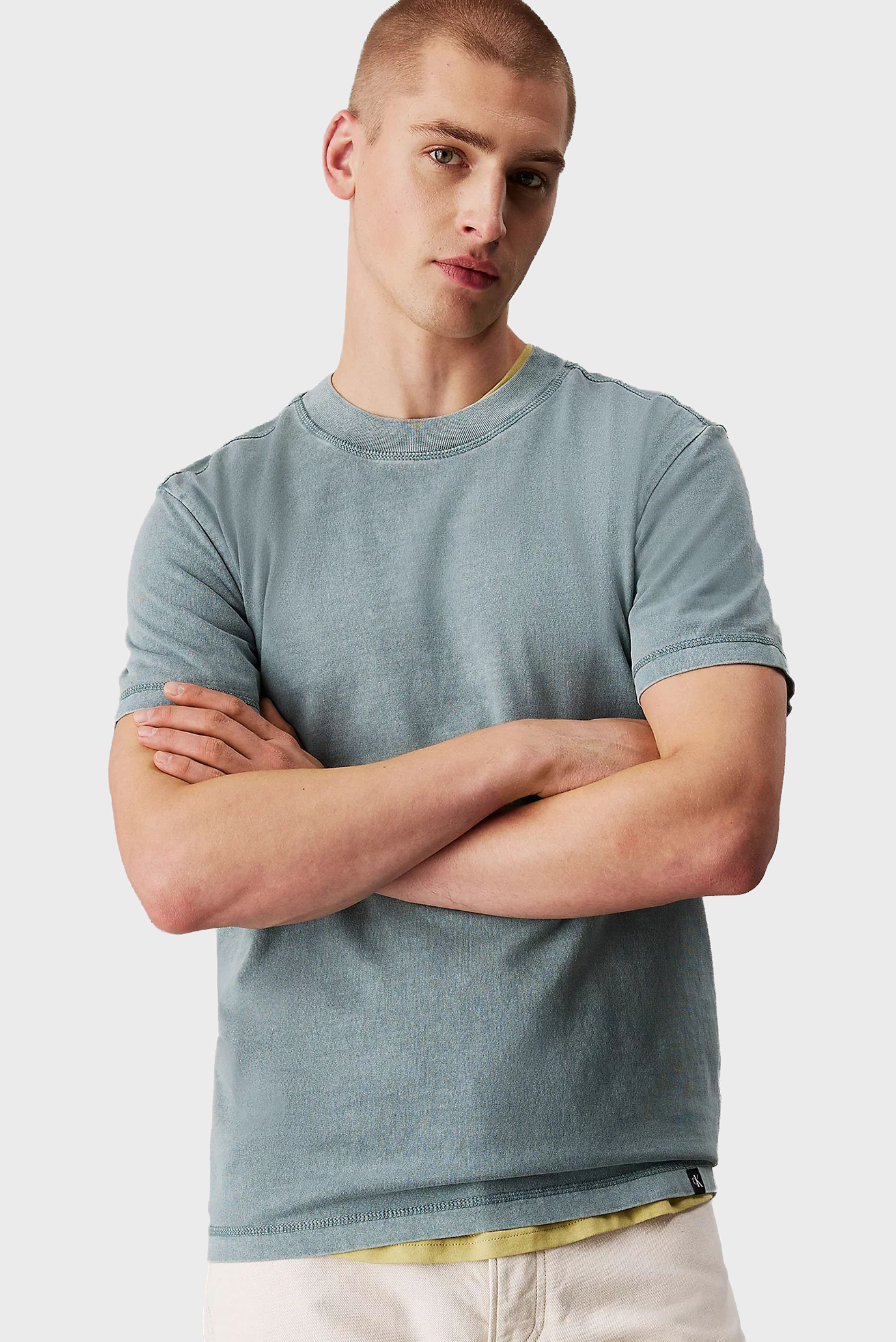 Мужская мятная футболка GARMENT DYE TEE Ментоловый XXL Calvin Klein Jeans J30J327267 Мужская мятная футболка GARMENT DYE TEE Ментоловый XXL Calvin Klein Jeans J30J327267