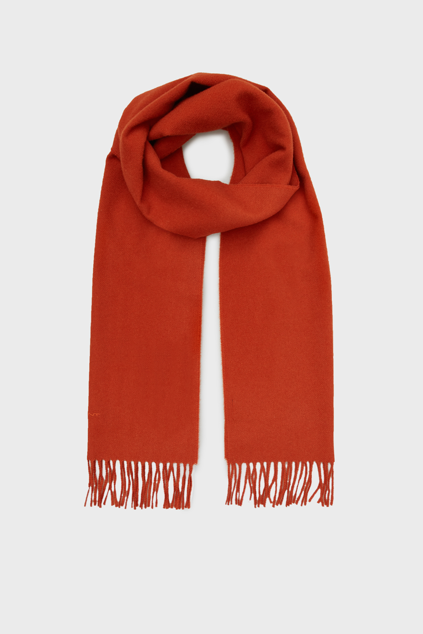 Мужской рыжий шерстяной шарф 1