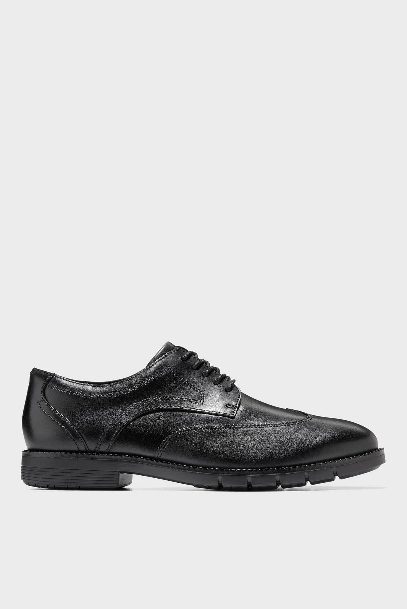 Мужские черные кожаные дерби FlexGrand360 Wingtip Oxford 1