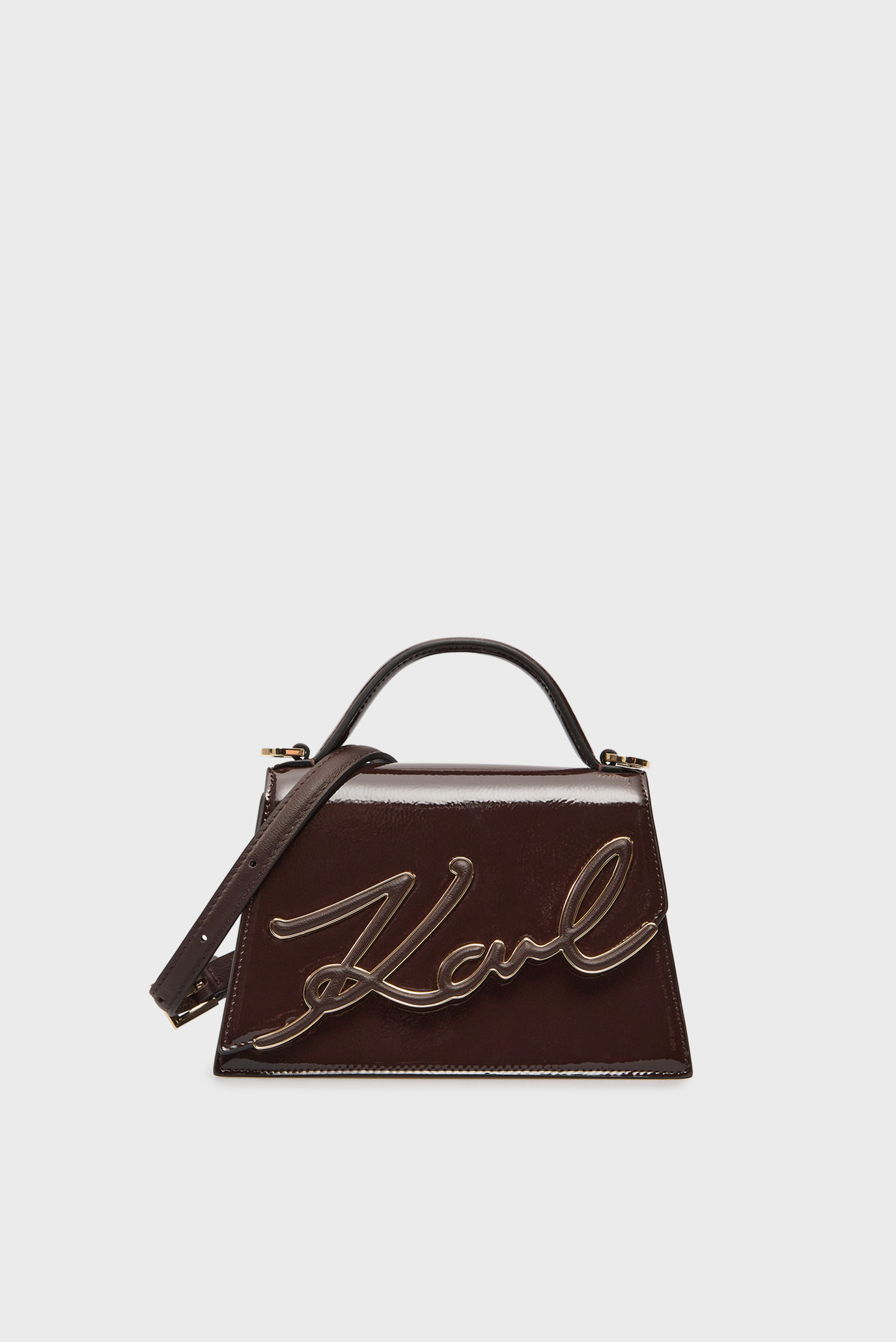 Женская темно-коричневая кожаная сумка signature 2.0 Коричневый ONESIZE Karl Lagerfeld A4W30033 Женская темно-коричневая кожаная сумка signature 2.0 Коричневый ONESIZE Karl Lagerfeld A4W30033