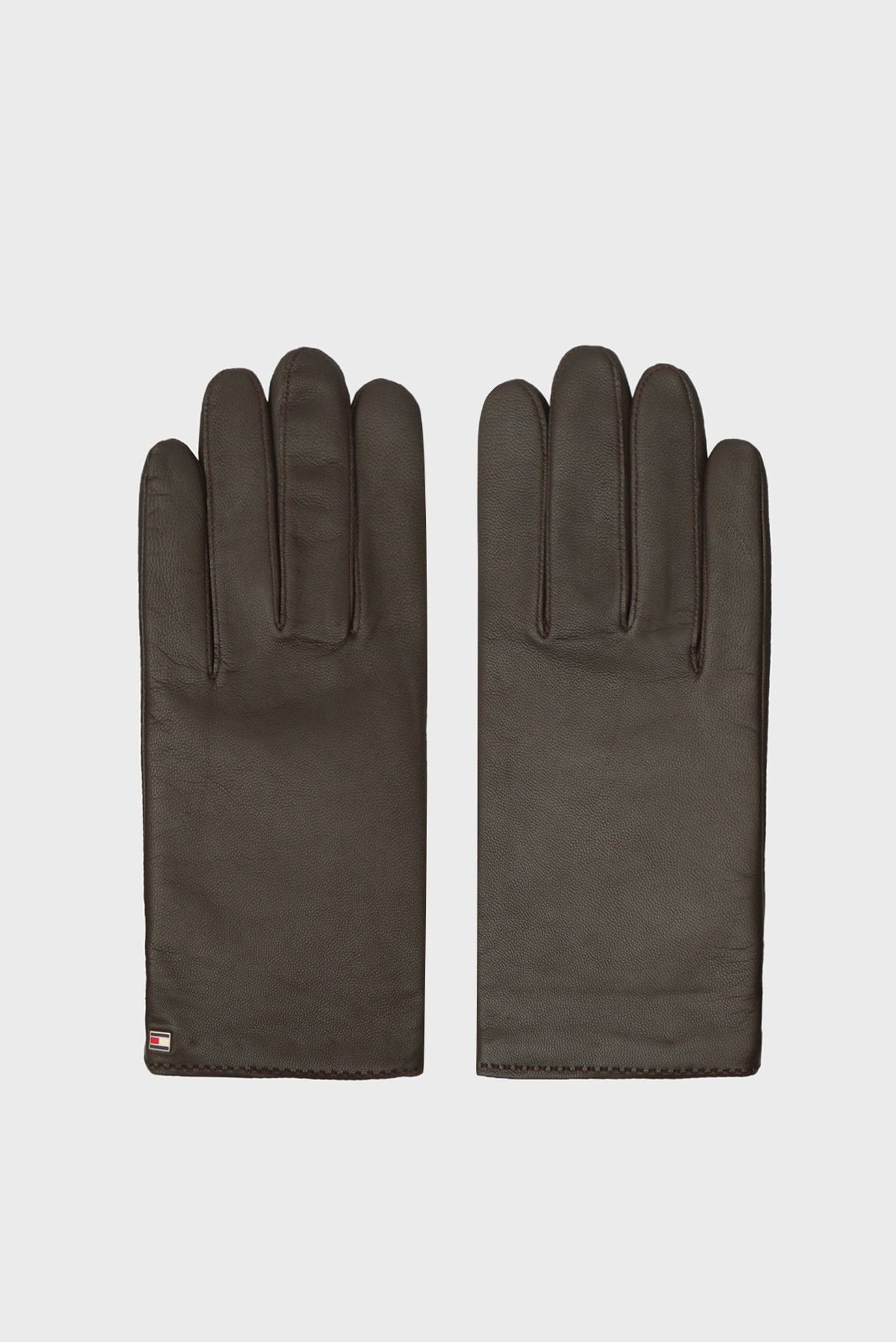 Мужские темно-коричневые кожаные перчатки 1