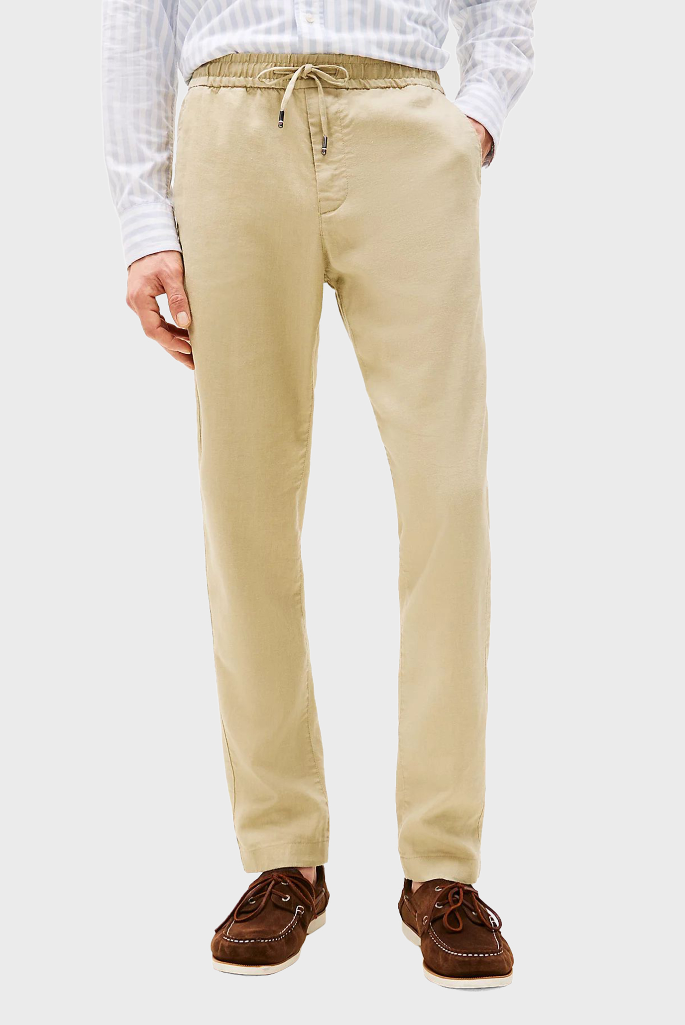 Мужские бежевые льняные брюки HARLEM Бежевый 30-32 Tommy Hilfiger MW0MW38801 Мужские бежевые льняные брюки HARLEM Бежевый 30-32 Tommy Hilfiger MW0MW38801