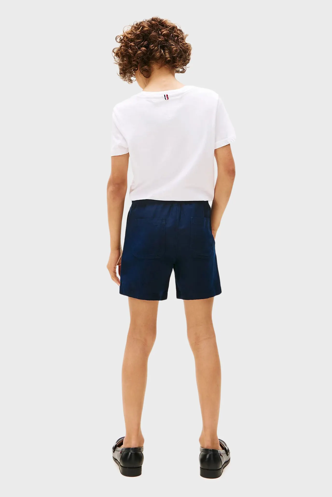 Дитячі темно-сині лляні шорти 3