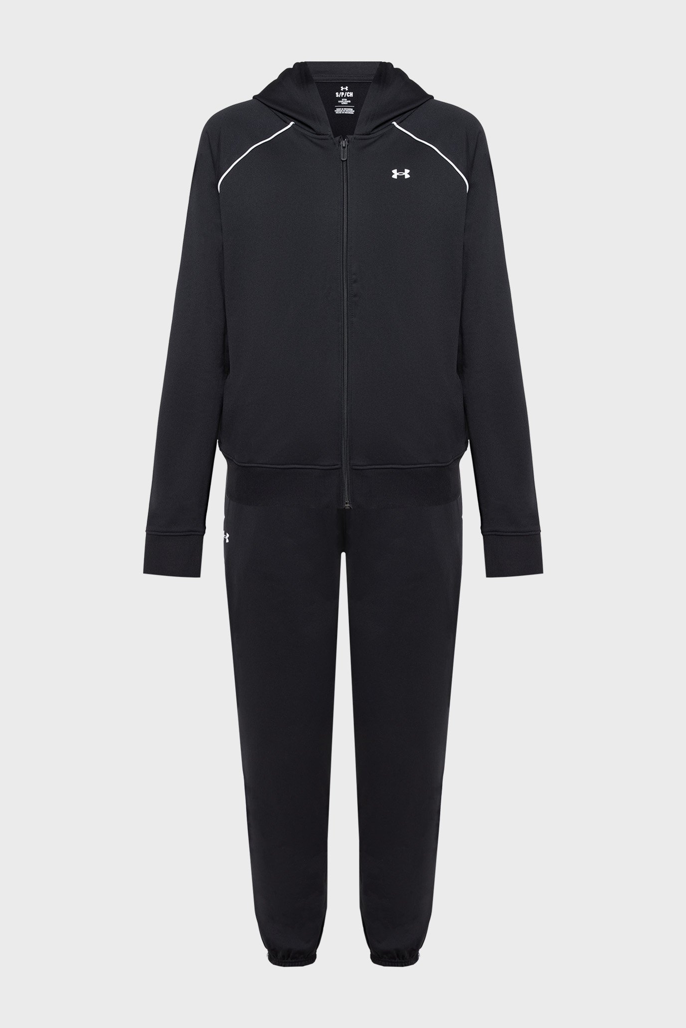 Женский черный спортивный костюм (худи, брюки) UA Rival Tricot Tracksuit HD Черный XS Under Armour 6001966-001 Женский черный спортивный костюм (худи, брюки) UA Rival Tricot Tracksuit HD Черный XS Under Armour 6001966-001