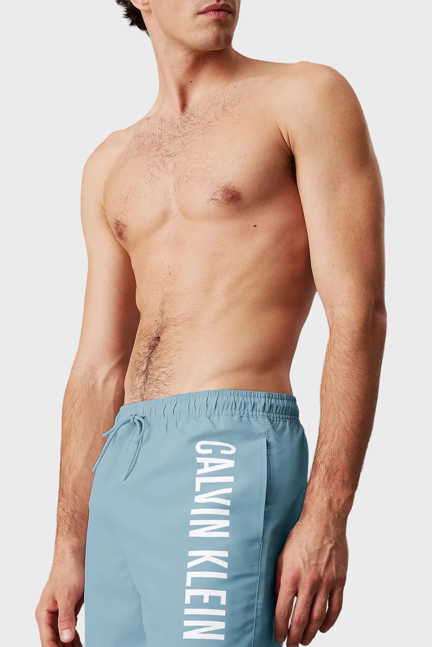 Чоловічі блакитні плавальні шорти MEDIUM DRAWSTRING 4