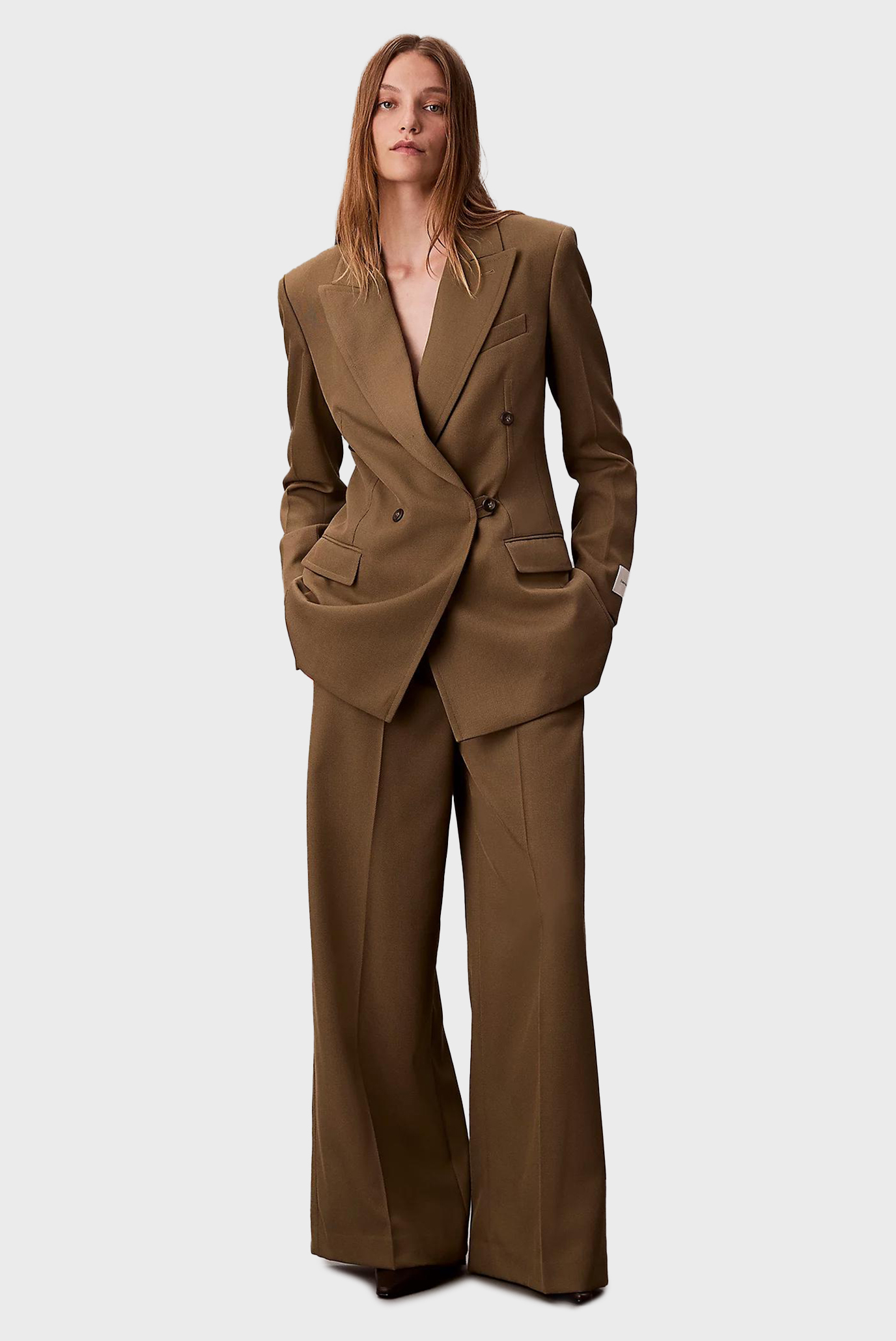 Женские коричневые шерстяные брюки Wool Коричневый 6 Calvin Klein LV044D407G Женские коричневые шерстяные брюки Wool Коричневый 6 Calvin Klein LV044D407G