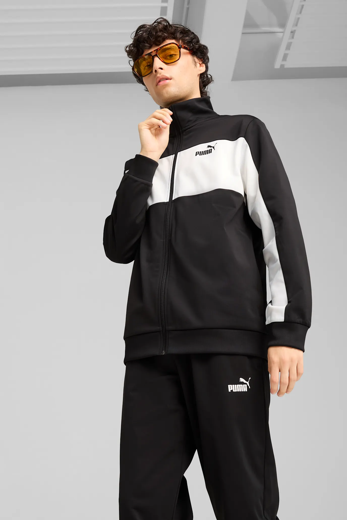 Чоловічий чорний спортивний костюм (кофта, штани) PUMA Poly Colourblock Suit Men 2