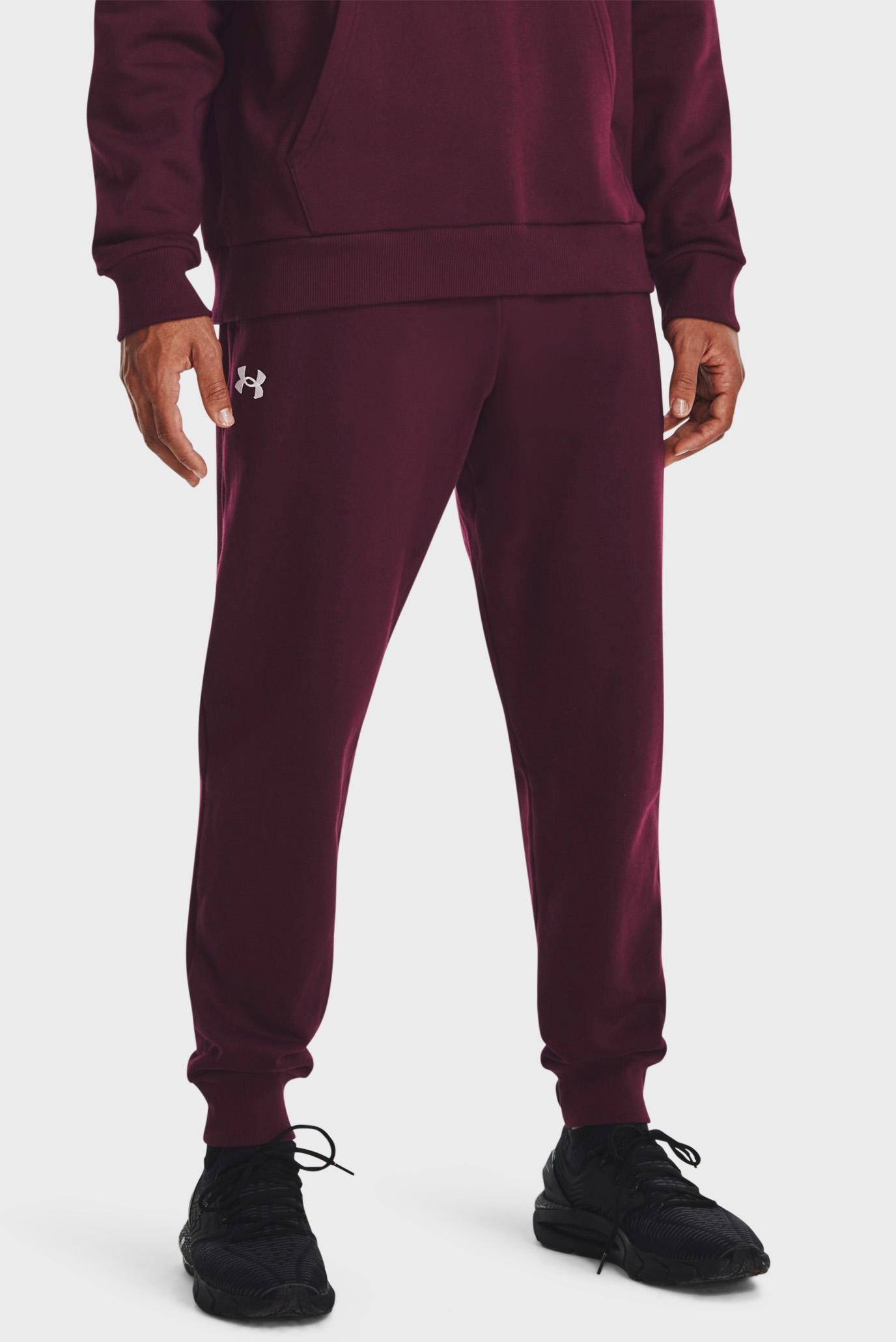 Мужские бордовые спортивные брюки UA Rival Fleece Joggers 1
