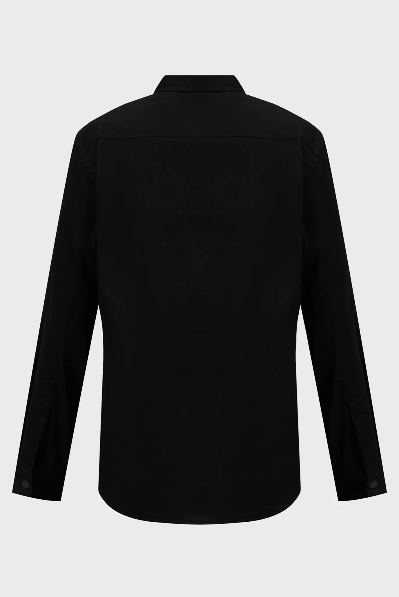 Чоловіча чорна сорочка STRETCH SATEEN ZIP 5