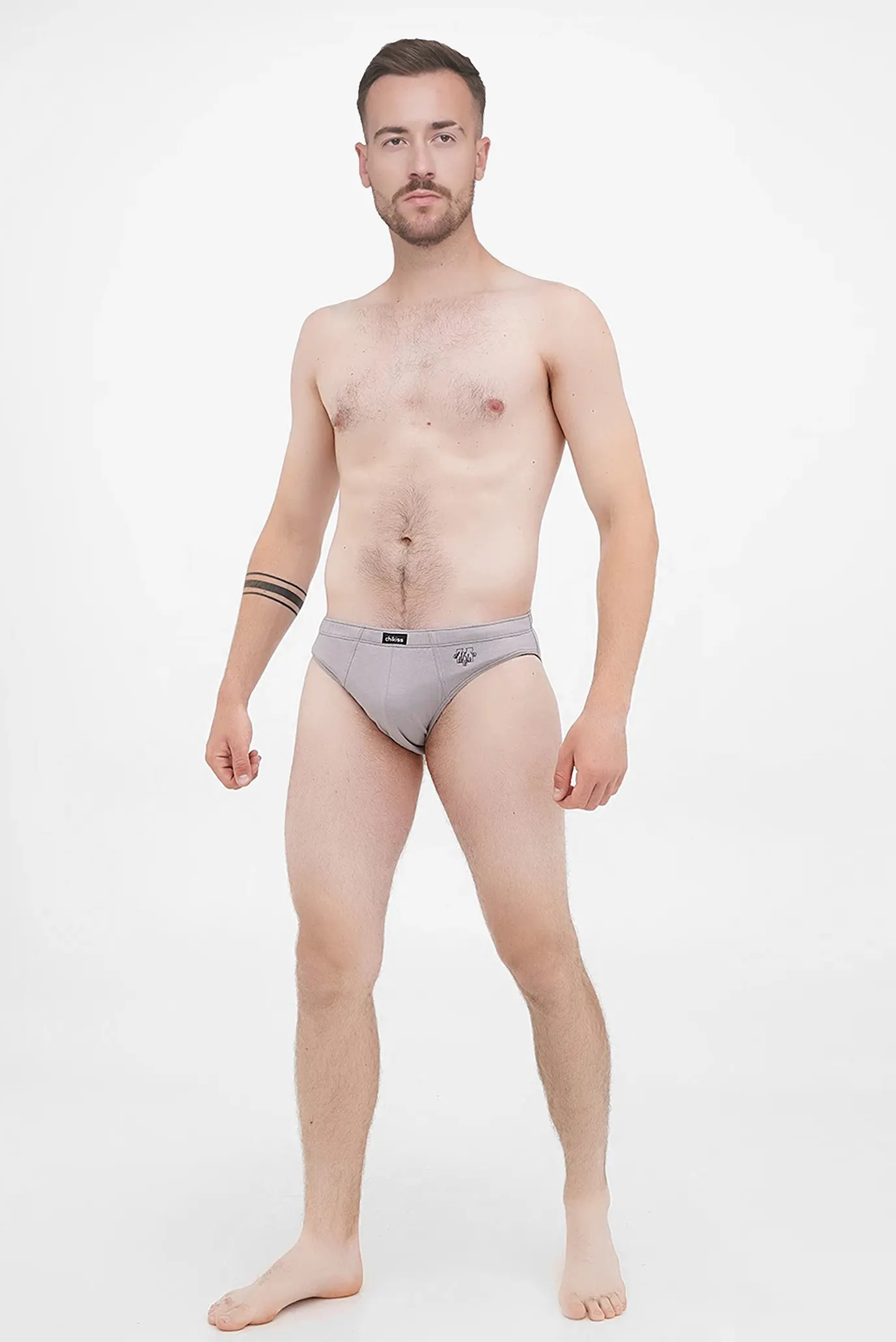 Мужские серые брифы 3