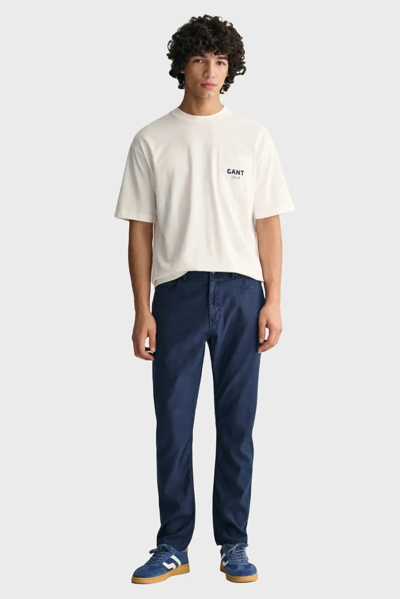 Мужские синие льняные брюки LINEN JEANS 2