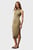 Женское оливковое платье WASHED RIB LABEL LONG