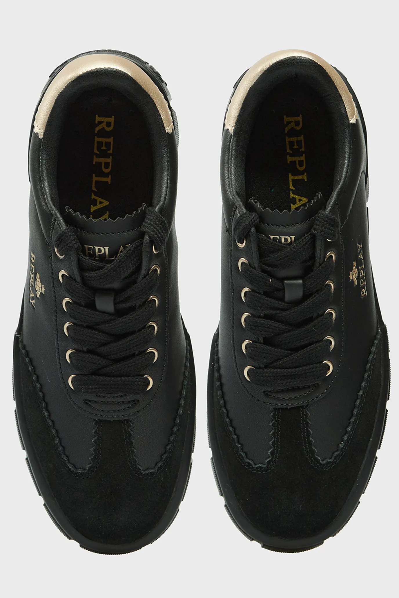 Женские черные кожаные сникерсы 4