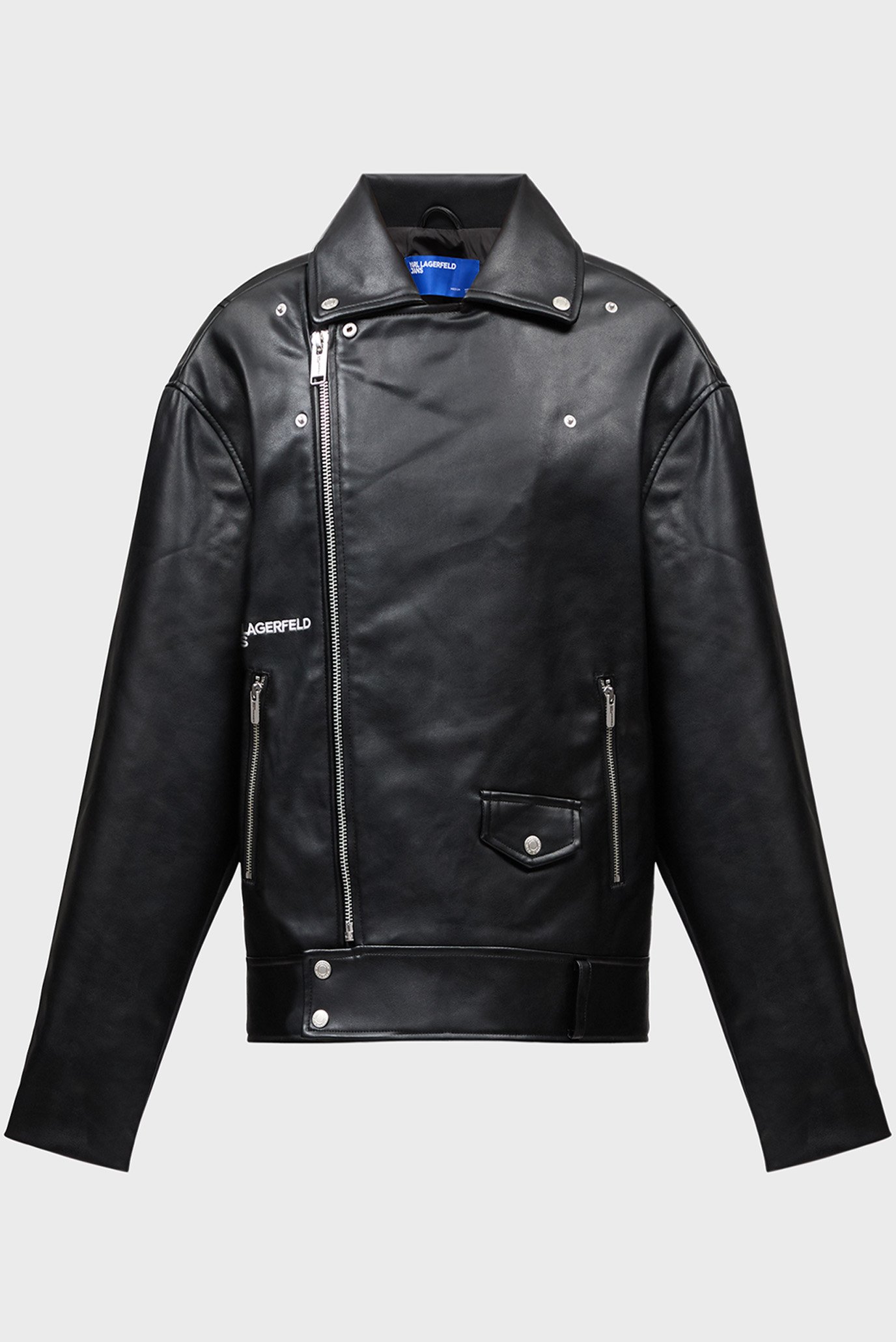 Чоловіча чорна косуха KLJ REGULAR FAUX LEATHER JKT 1