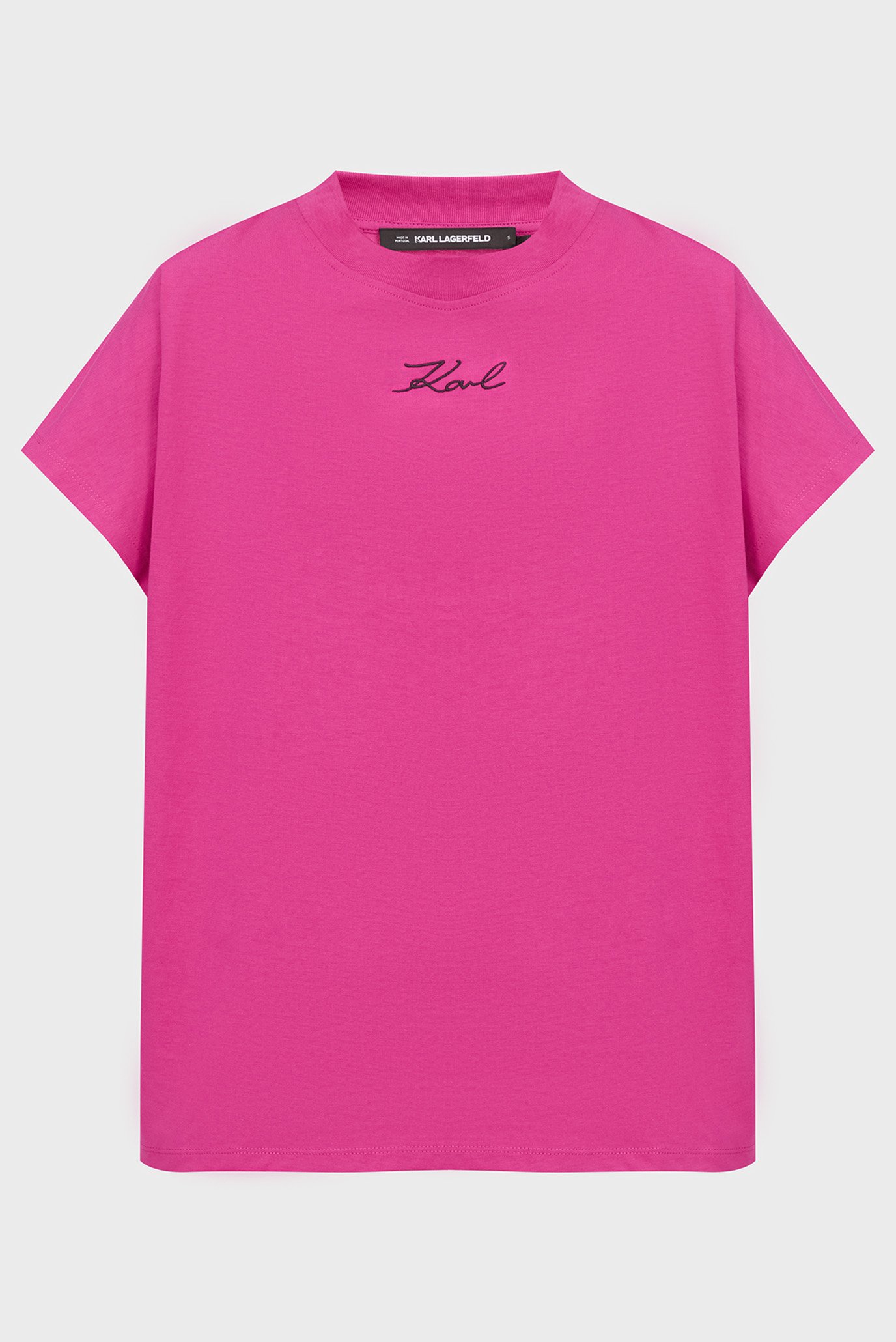 Женская малиновая футболка KARL SIGNATURE T-SHIRT 1