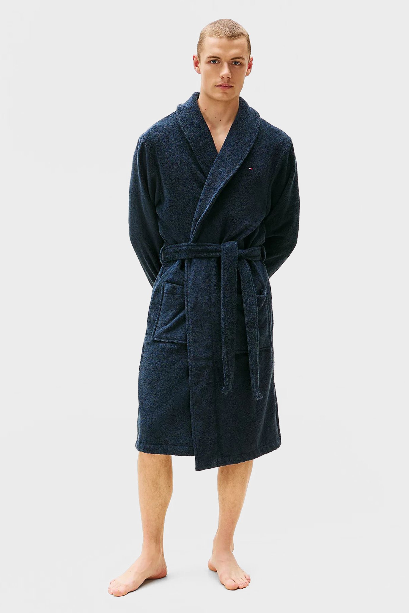 Мужской темно-синий халат Синий XXL Tommy Hilfiger 2S87905539