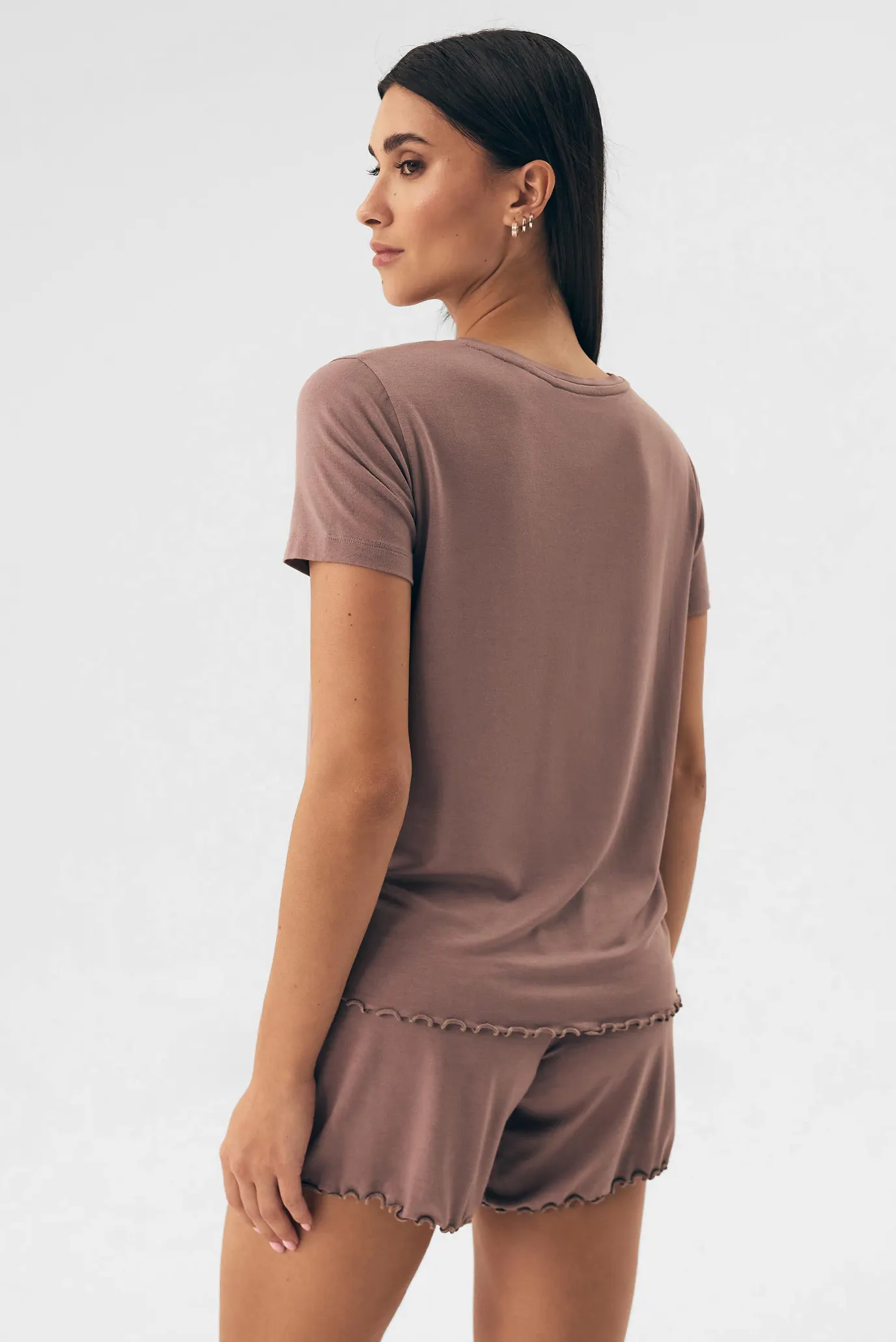 Жіноча рожева піжама (футболка, шорти) Noves 3