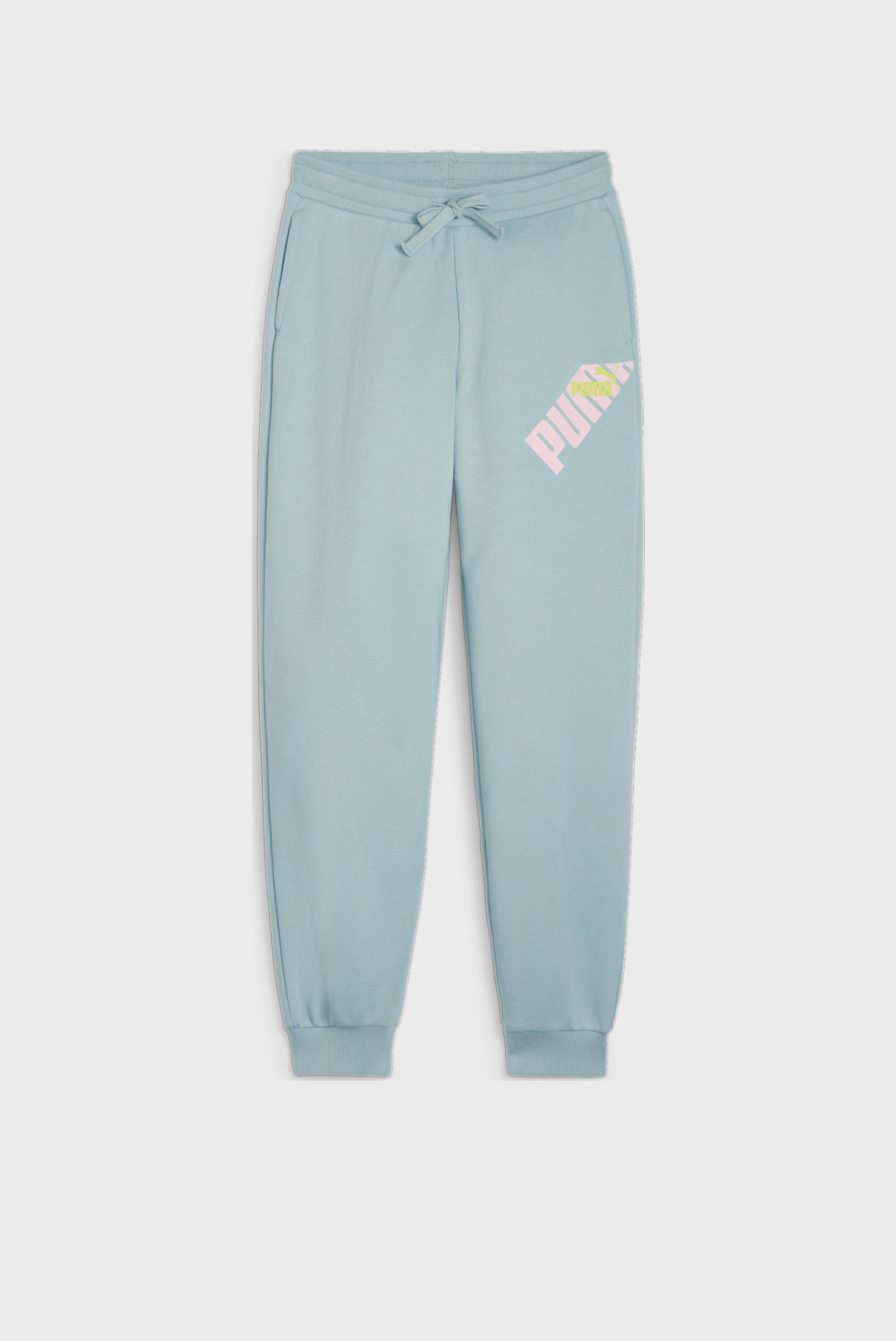 Детские мятные спортивные брюки PUMA POWER Youth High-Waisted Pants 1