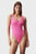 Жіночий рожевий купальник OPEN BACK ONE PIECE