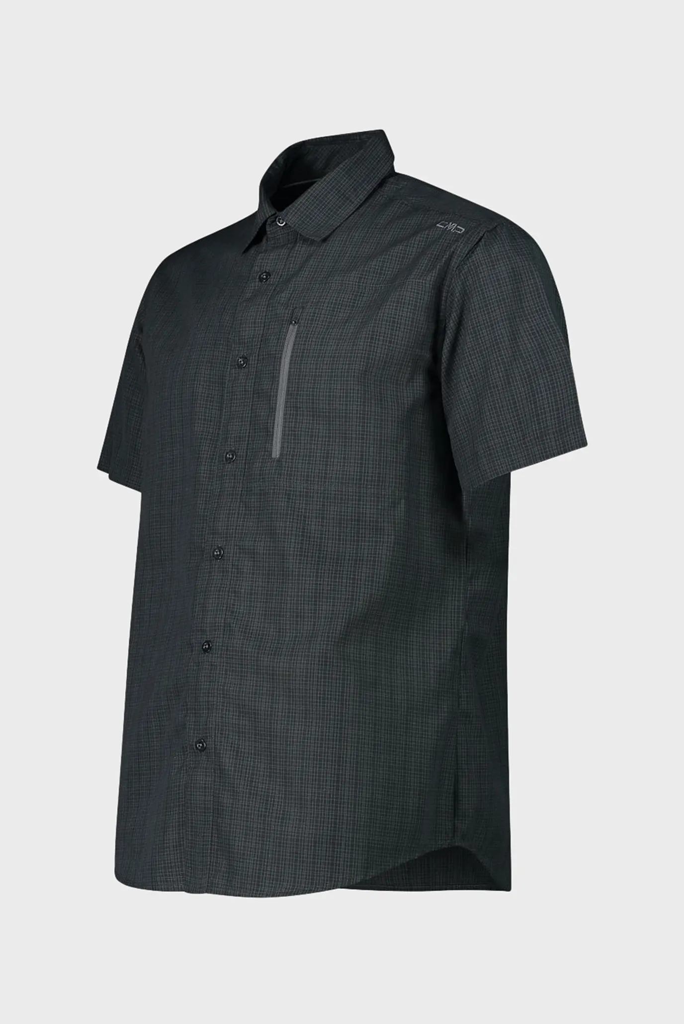 Чоловіча чорна картата сорочка 3