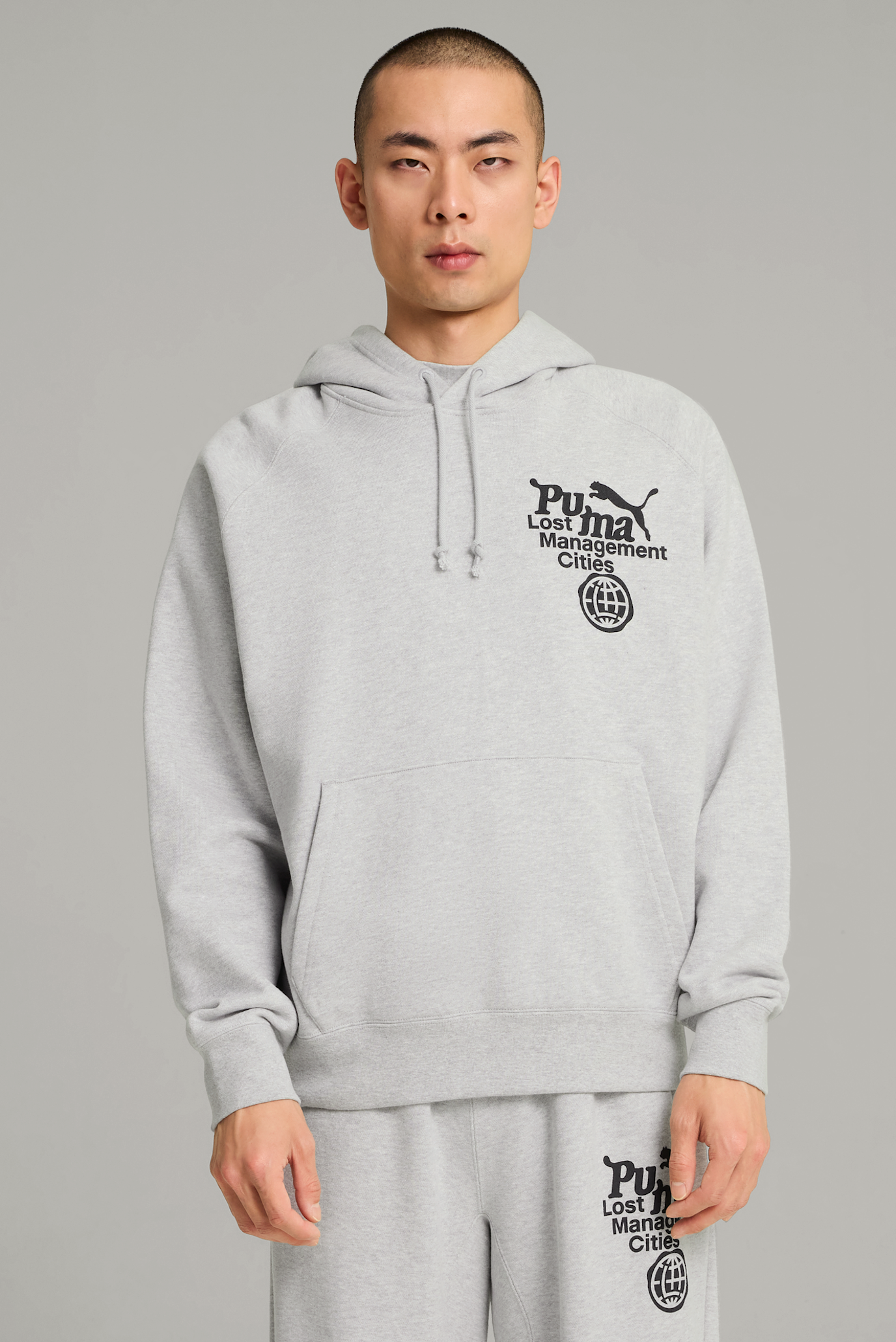 Мужское серое худи PUMA x LMC Hoodie Men 1