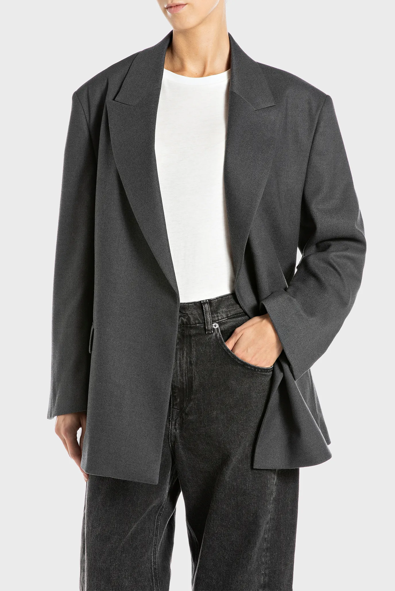 Женский темно-серый жакет 7